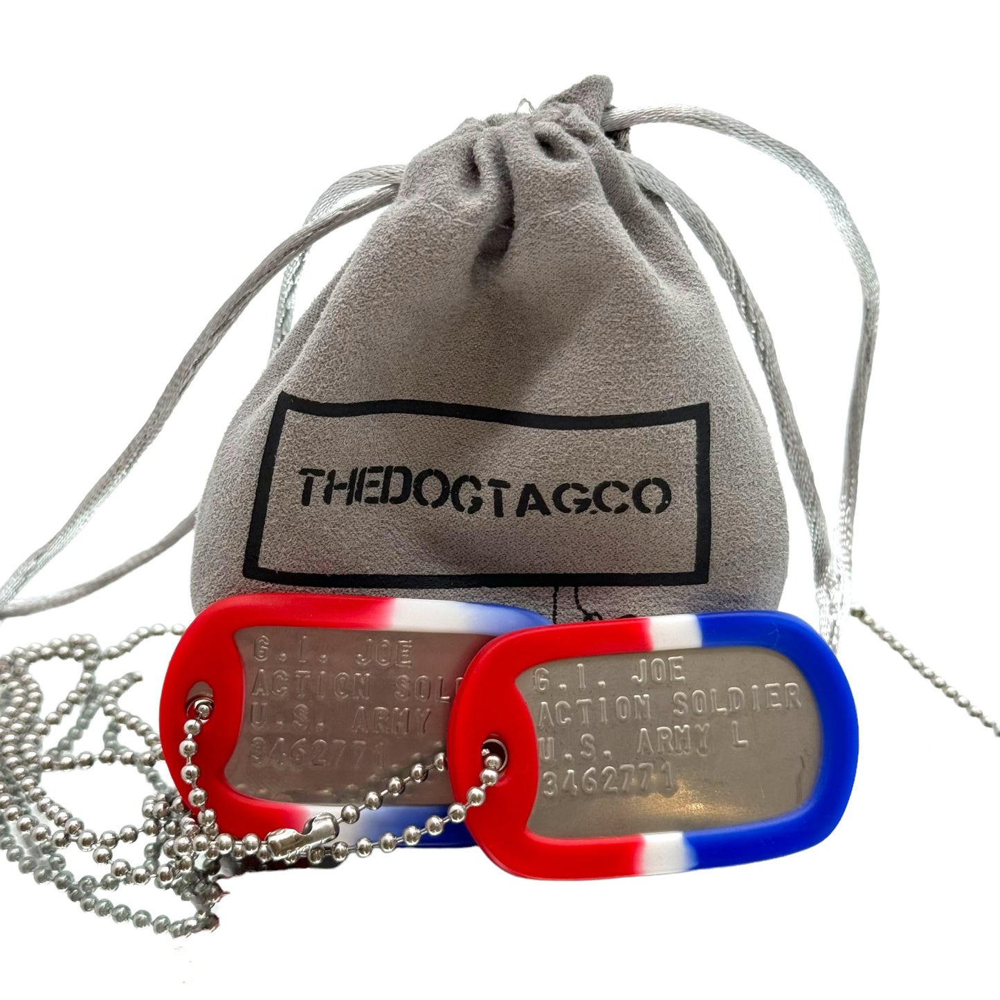 'G.I. JOE' Military Dog Tags - Cosplay Costume Prop Replica - Stainless Steel Chains Included - TheDogTagCo
