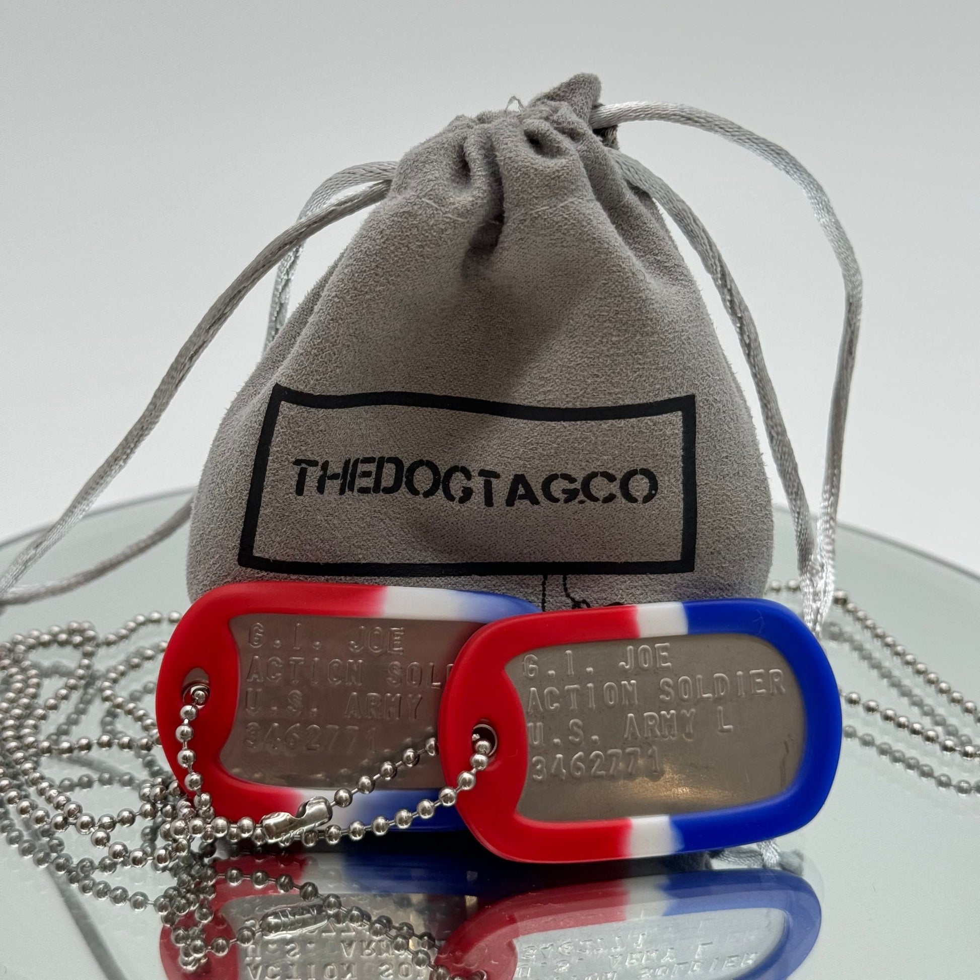 'G.I. JOE' Military Dog Tags - Cosplay Costume Prop Replica - Stainless Steel Chains Included - TheDogTagCo
