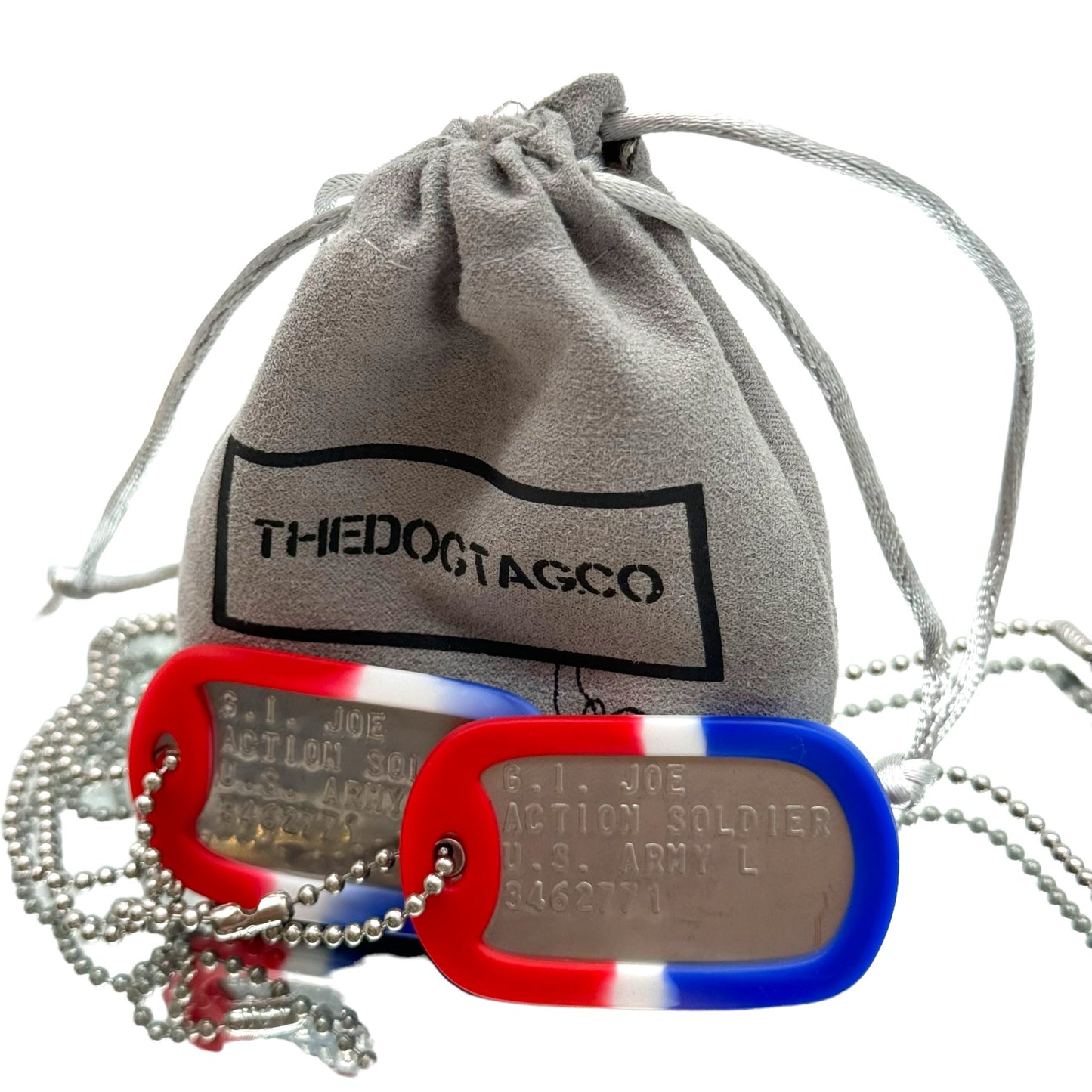 'G.I. JOE' Military Dog Tags - Cosplay Costume Prop Replica - Stainless Steel Chains Included - TheDogTagCo