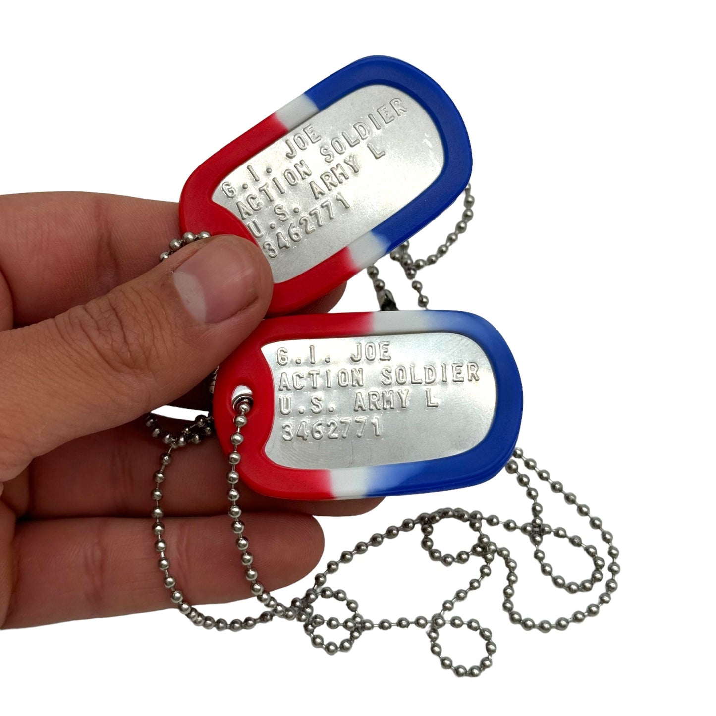 'G.I. JOE' Military Dog Tags - Cosplay Costume Prop Replica - Stainless Steel Chains Included - TheDogTagCo