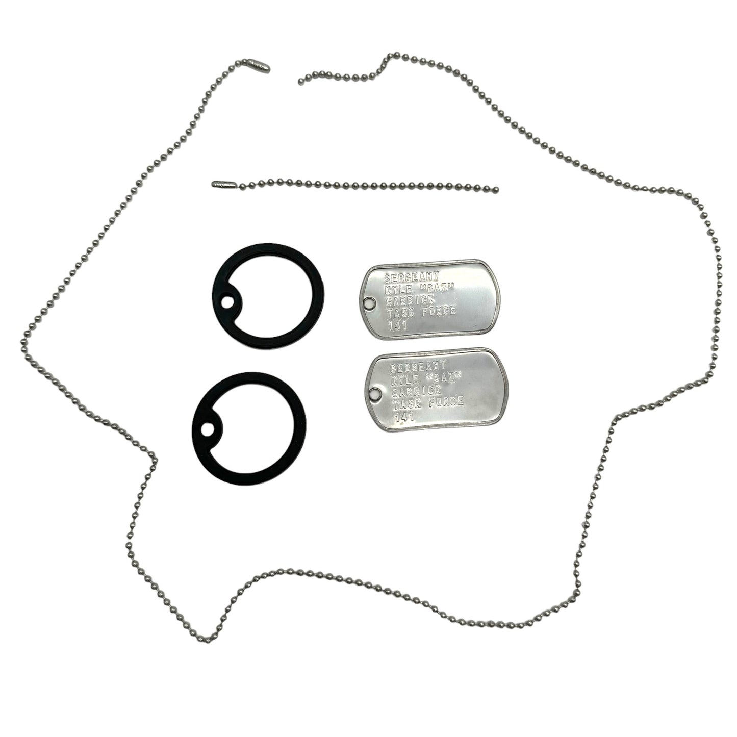 'KYLE GAZ GARRICK' Military Dog Tags - Cosplay Costume Prop Replica - Stainless Steel Chains Included - TheDogTagCo