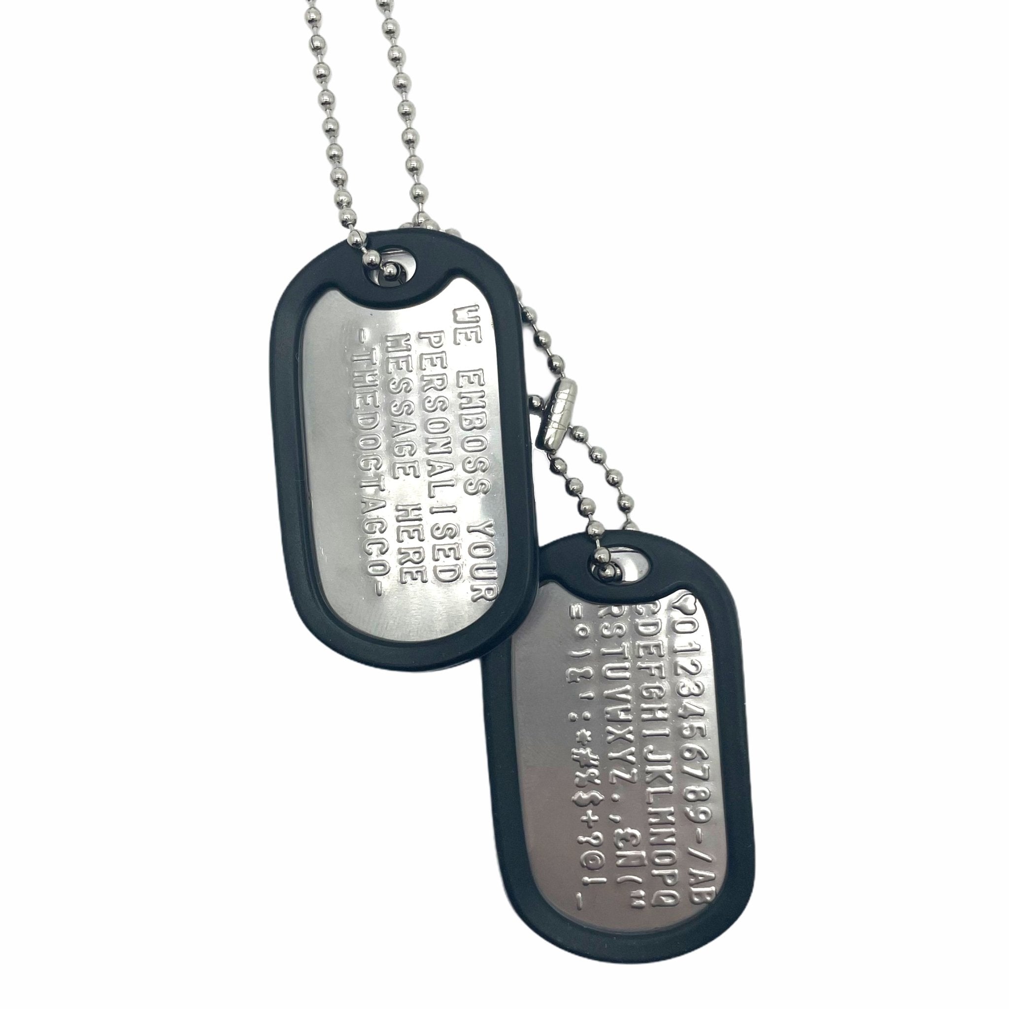 Personalised US Military Dog Tags Stainless Steel PAIR Set Embossed personalised-us-military-dog-tags-stainless-steel-pair-set-embossed