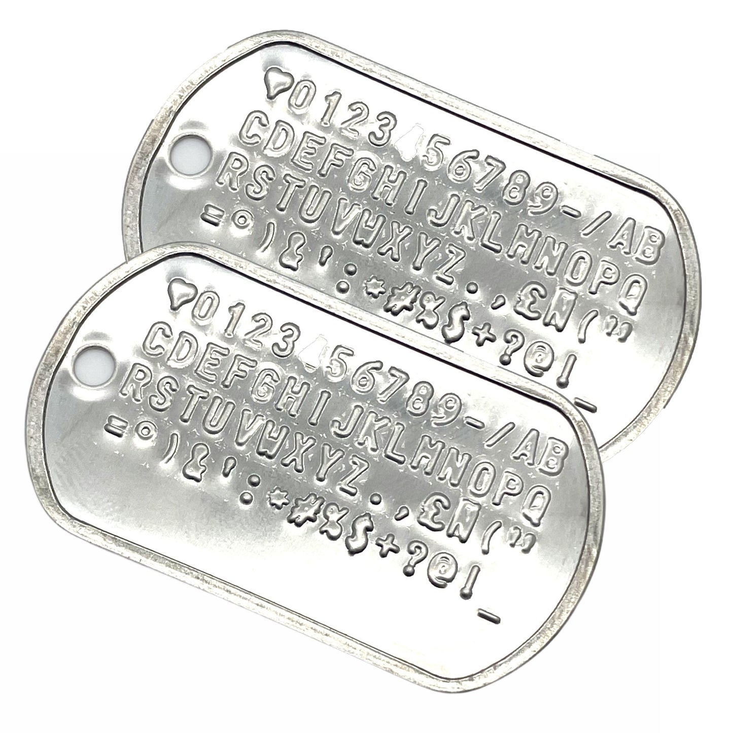 Authentic Personalised US Military Embossed Stainless Steel Dog Tags Pair Set - 1975 To Present Day - TheDogTagCo