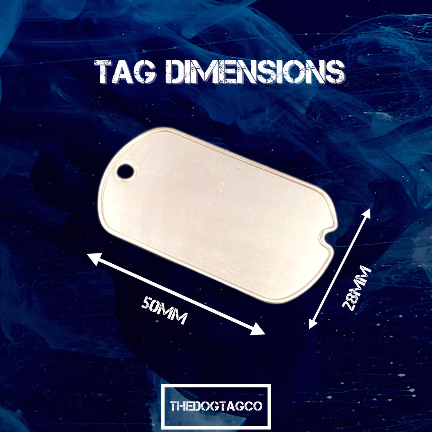 Authentic Personalised US Military Embossed Stainless Steel Dog Tags Pair Set - WW2 - pre 1965 Exact Replica - TheDogTagCo