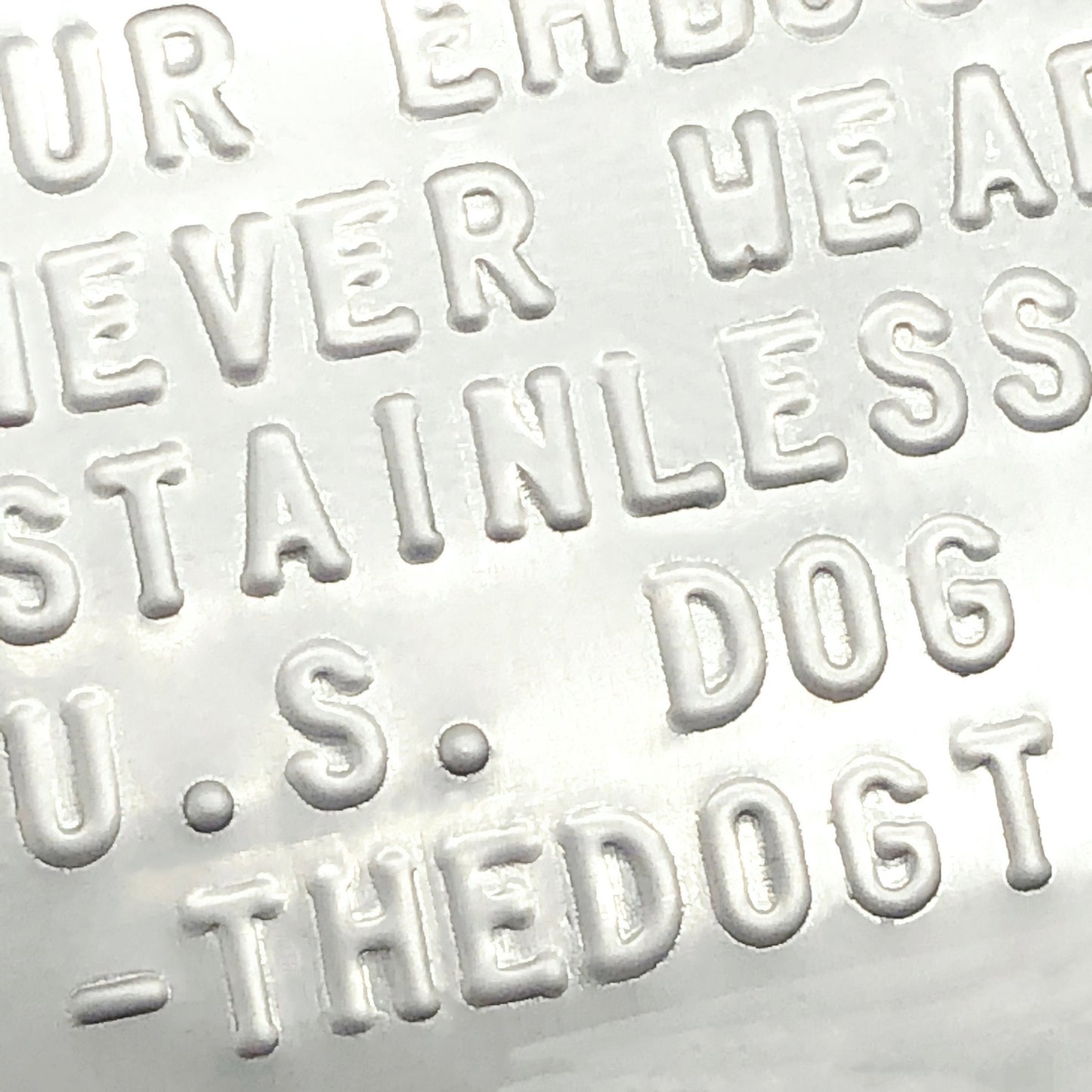 Authentic Personalised US Military Embossed Stainless Steel Dog Tags Pair Set - WW2 - pre 1965 Exact Replica - TheDogTagCo
