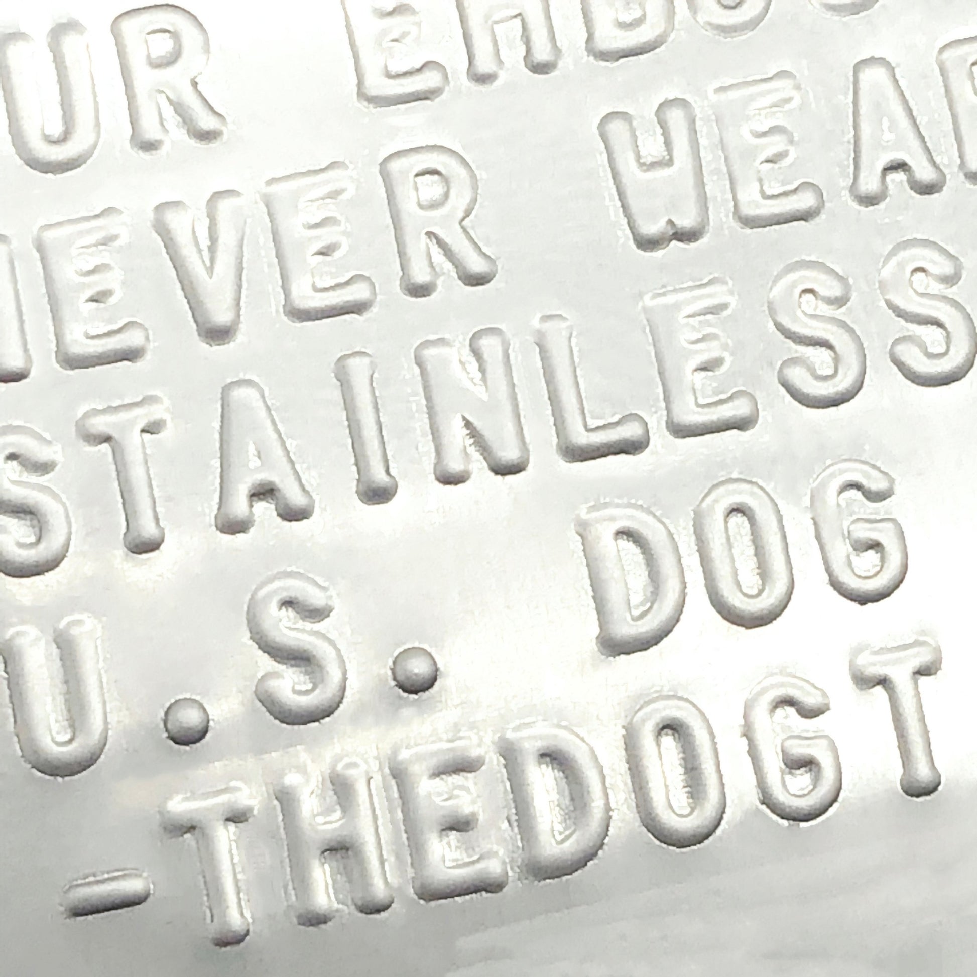Authentic Personalised US Military Embossed Stainless Steel Dog Tags Pair Set - WW2 - pre 1965 Exact Replica - TheDogTagCo