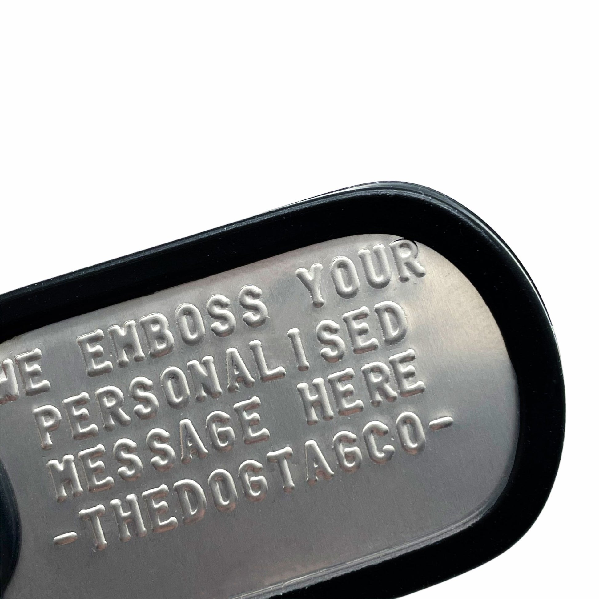 Authentic Personalised US Military Embossed Stainless Steel Dog Tags Single Set - 1975 To Present Day - TheDogTagCo