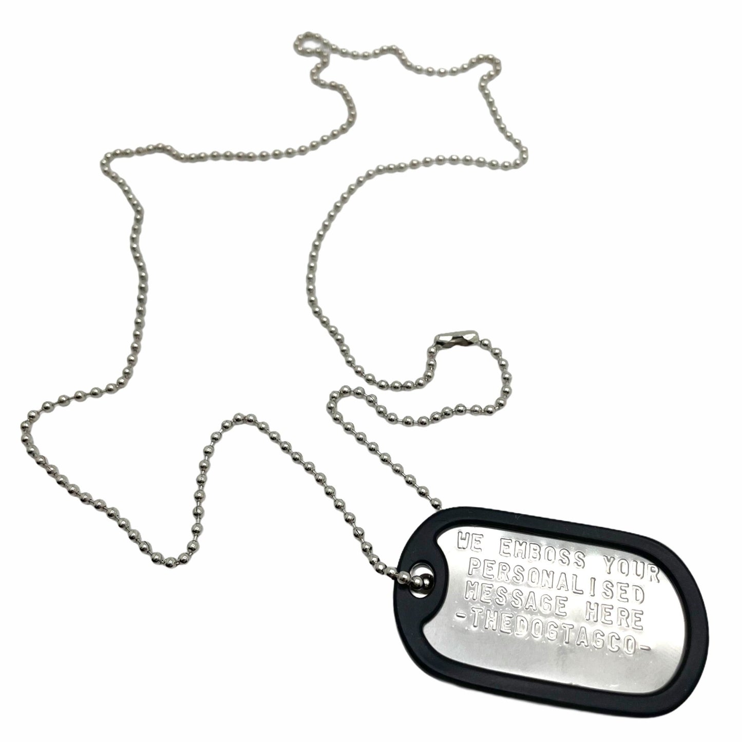 Authentic Personalised US Military Embossed Stainless Steel Dog Tags Single Set - 1975 To Present Day - TheDogTagCo