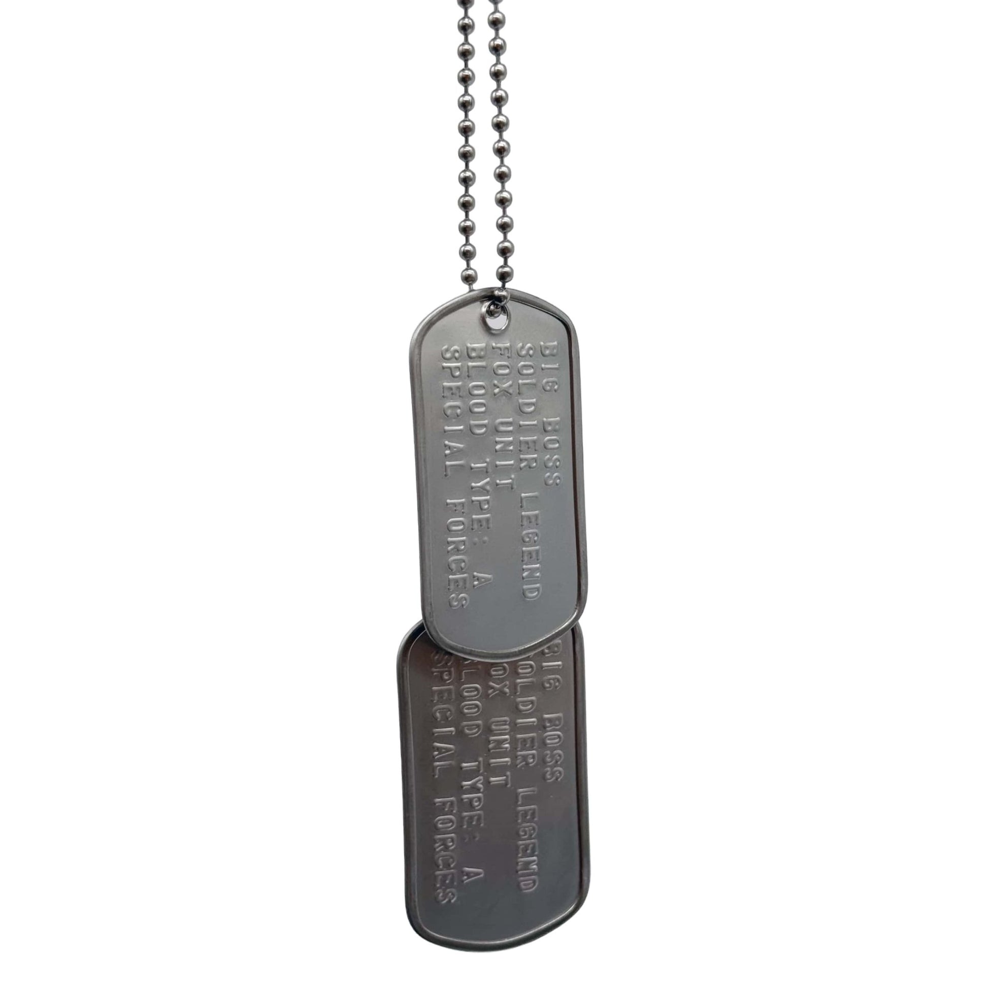 BIG BOSS US Military Dog Tags Necklace Pendant Gaming Gift Collector Replica - TheDogTagCo