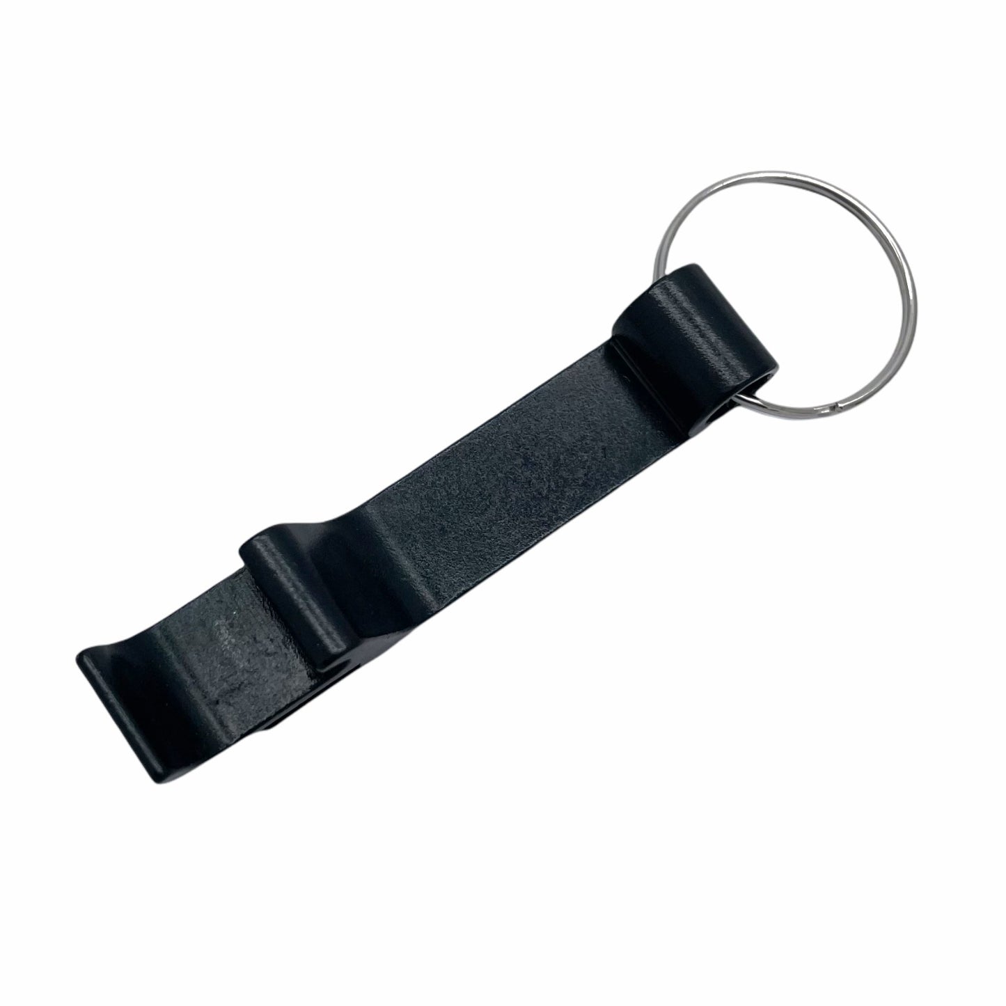 Bottle Opener Key Ring Keyring Jet Black Finish - TheDogTagCo - TheDogTagCo
