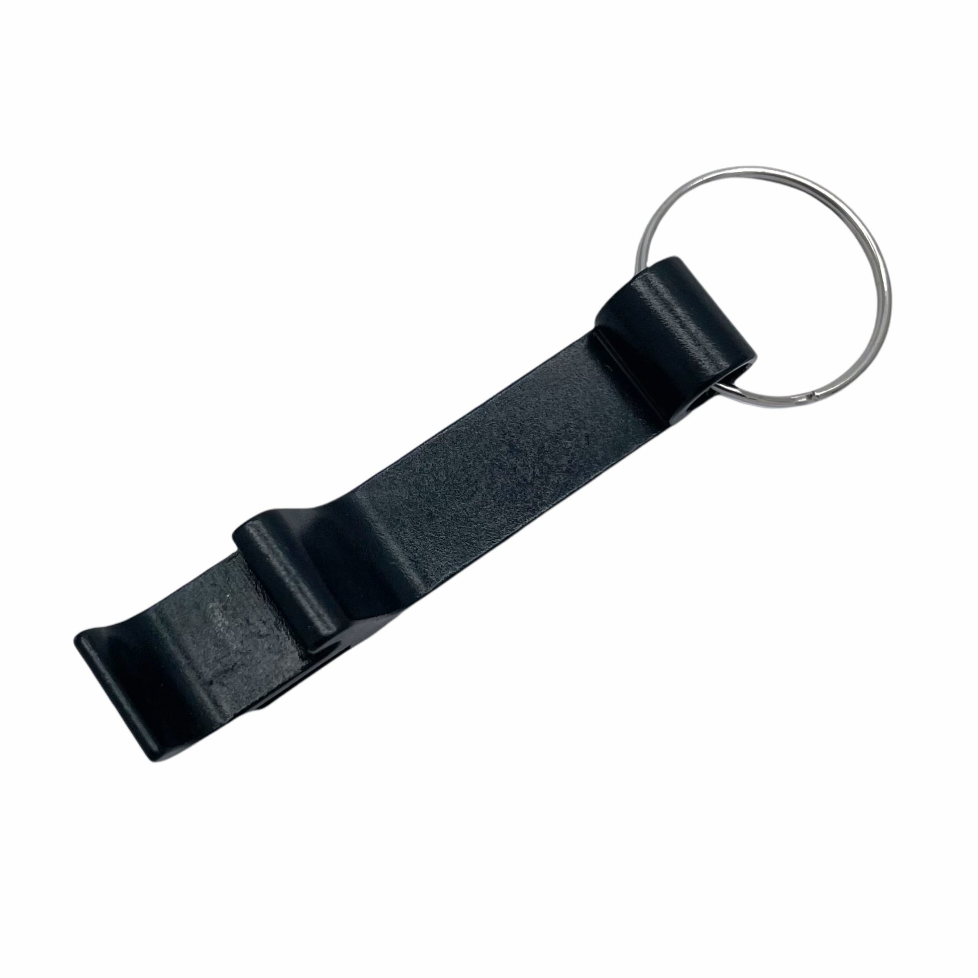 Bottle Opener Key Ring Keyring Jet Black Finish - TheDogTagCo - TheDogTagCo