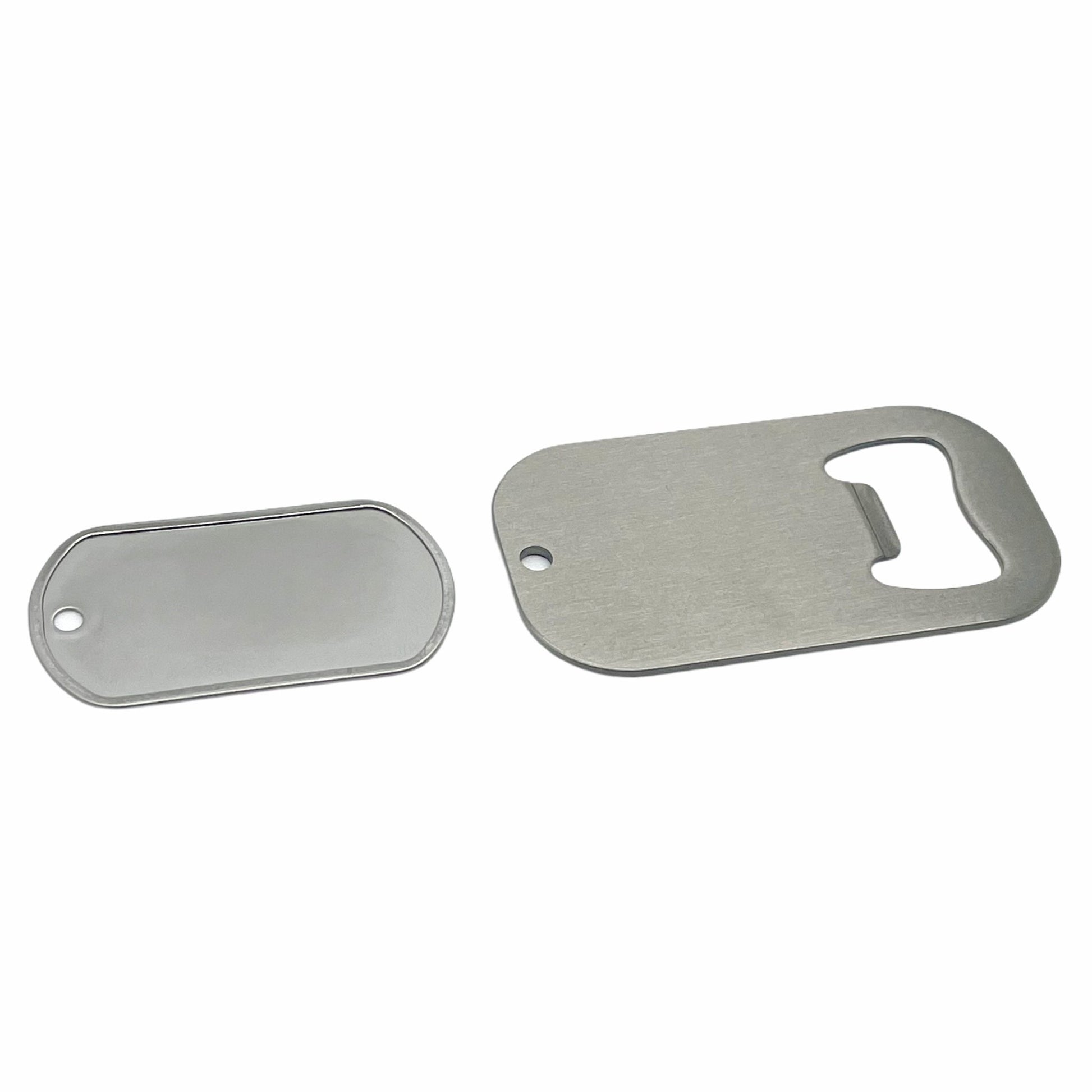 Dog Tag Shaped Stainless Steel Bottle Opener - TheDogTagCo