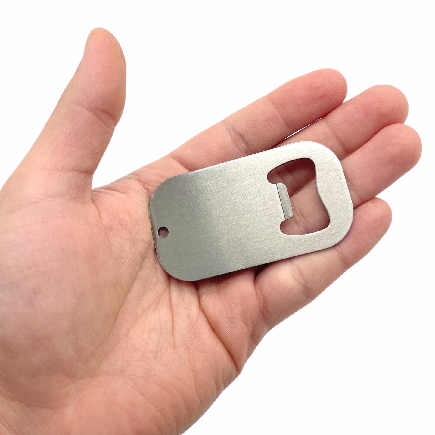 Dog Tag Shaped Stainless Steel Bottle Opener - TheDogTagCo