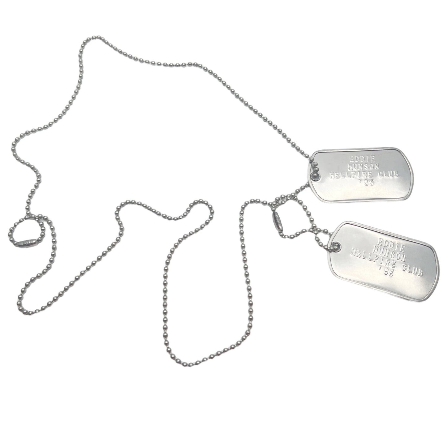 'EDDIE MUNSON' Dog Tags - Costume Cosplay Prop Replica Military - Stainless Steel Chains Included - TheDogTagCo
