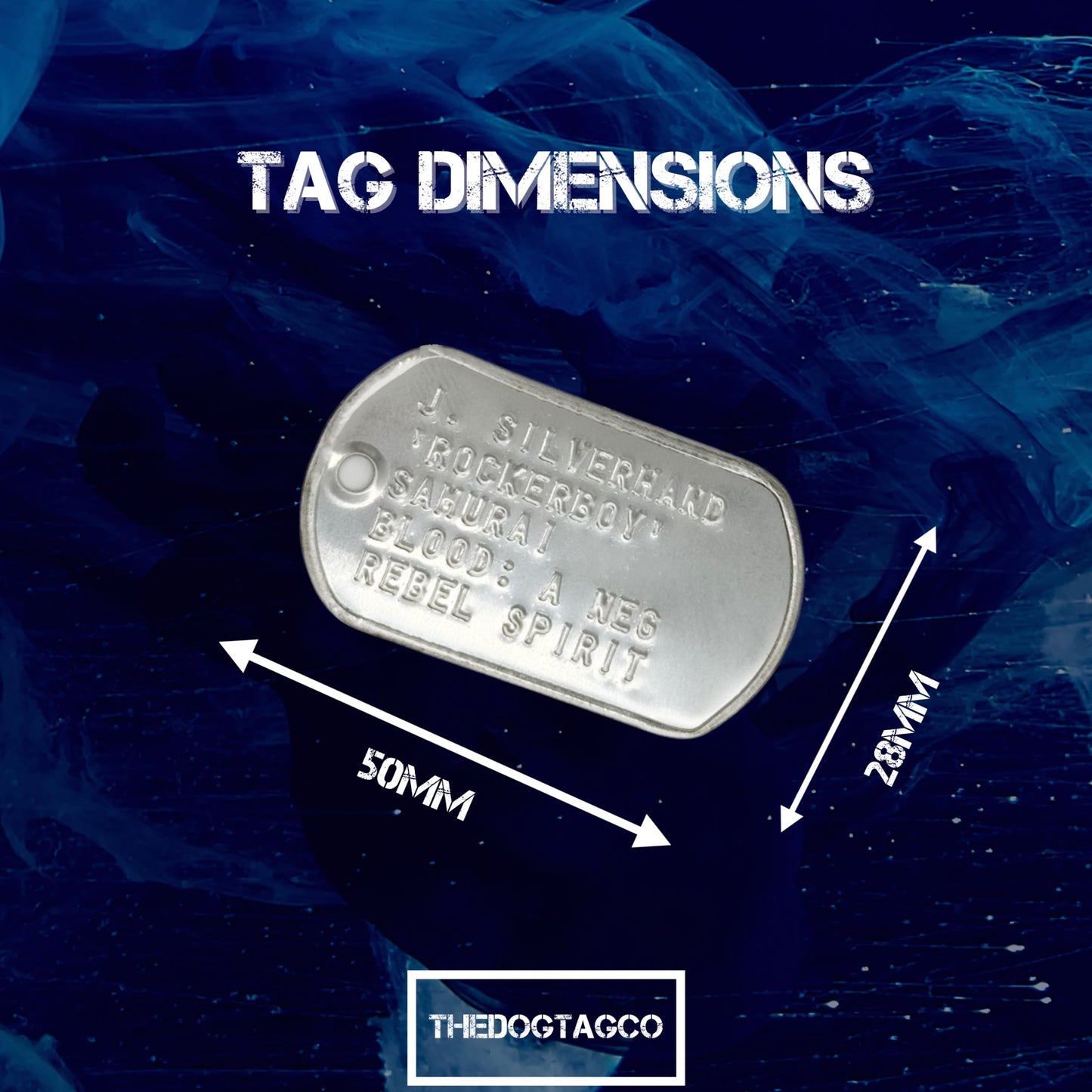 'J SILVERHAND' Military U.S DOG TAGS Necklace Cosplay Pendant Gaming Collector Inspired - TheDogTagCo