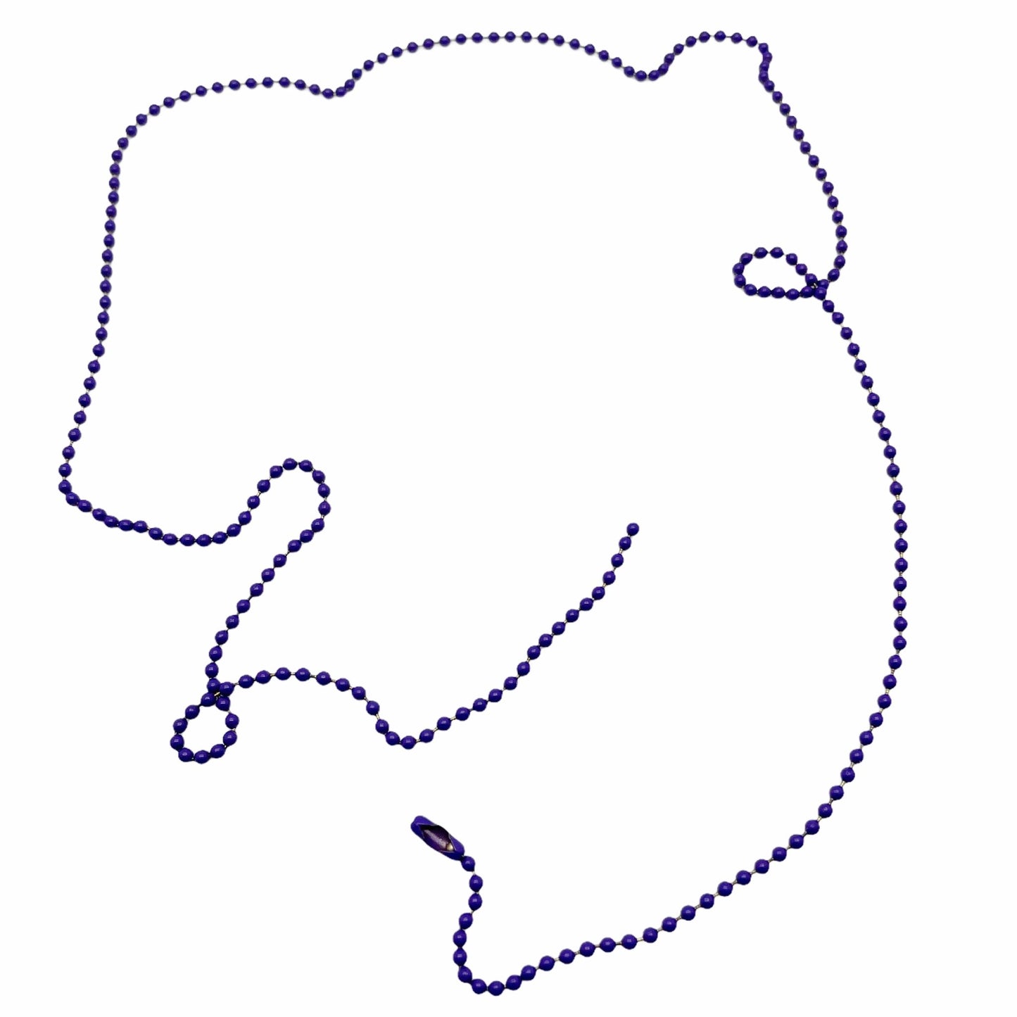 Replacement 30" Colour Coated Steel Chain - U.S.A Ball 2.4mm Bead with connector (1 - 10 Pack) - TheDogTagCo