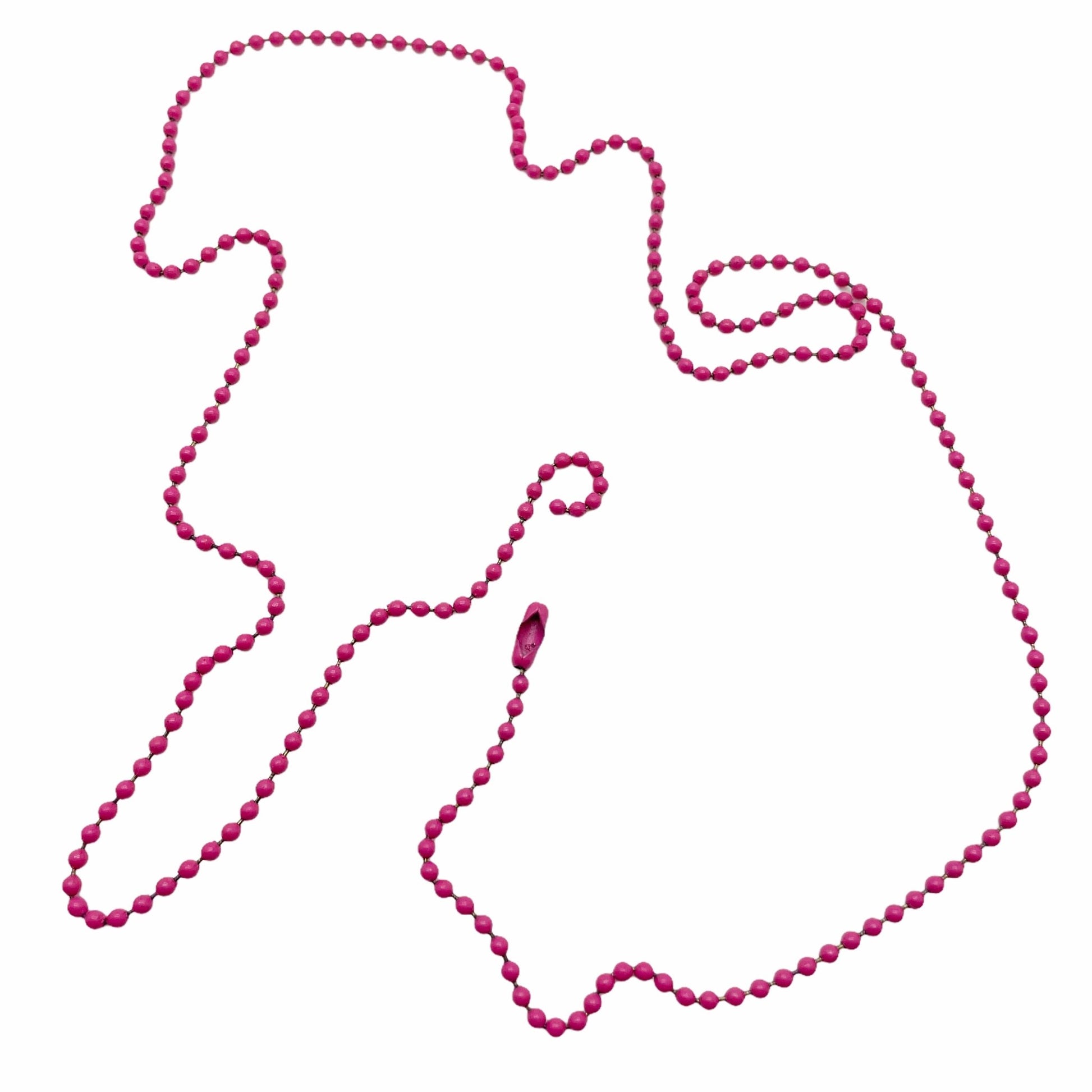 Replacement 30" Colour Coated Steel Chain - U.S.A Ball 2.4mm Bead with connector (1 - 10 Pack) - TheDogTagCo