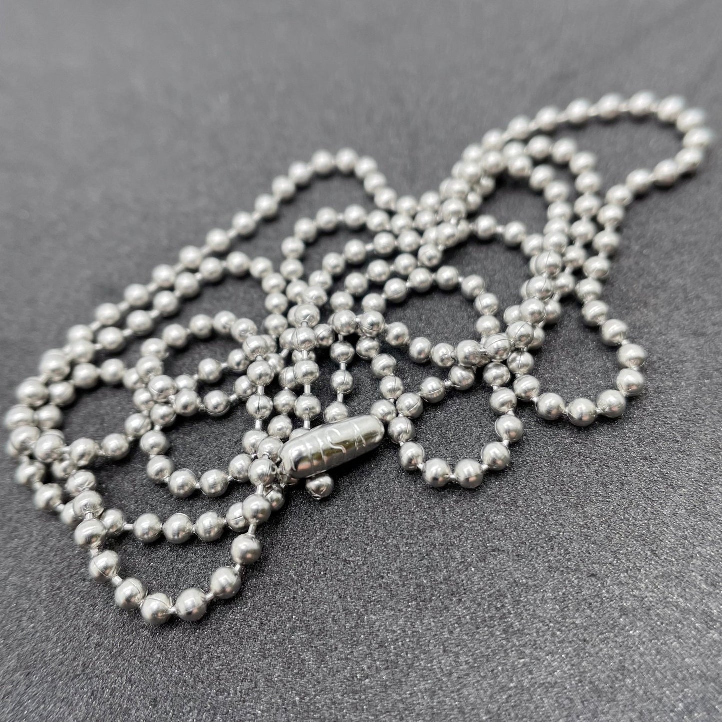 Replacement 30" Stainless Steel Chain - 304 Grade - U.S.A Ball Bead with connector (1 - 10 Pack) - TheDogTagCo