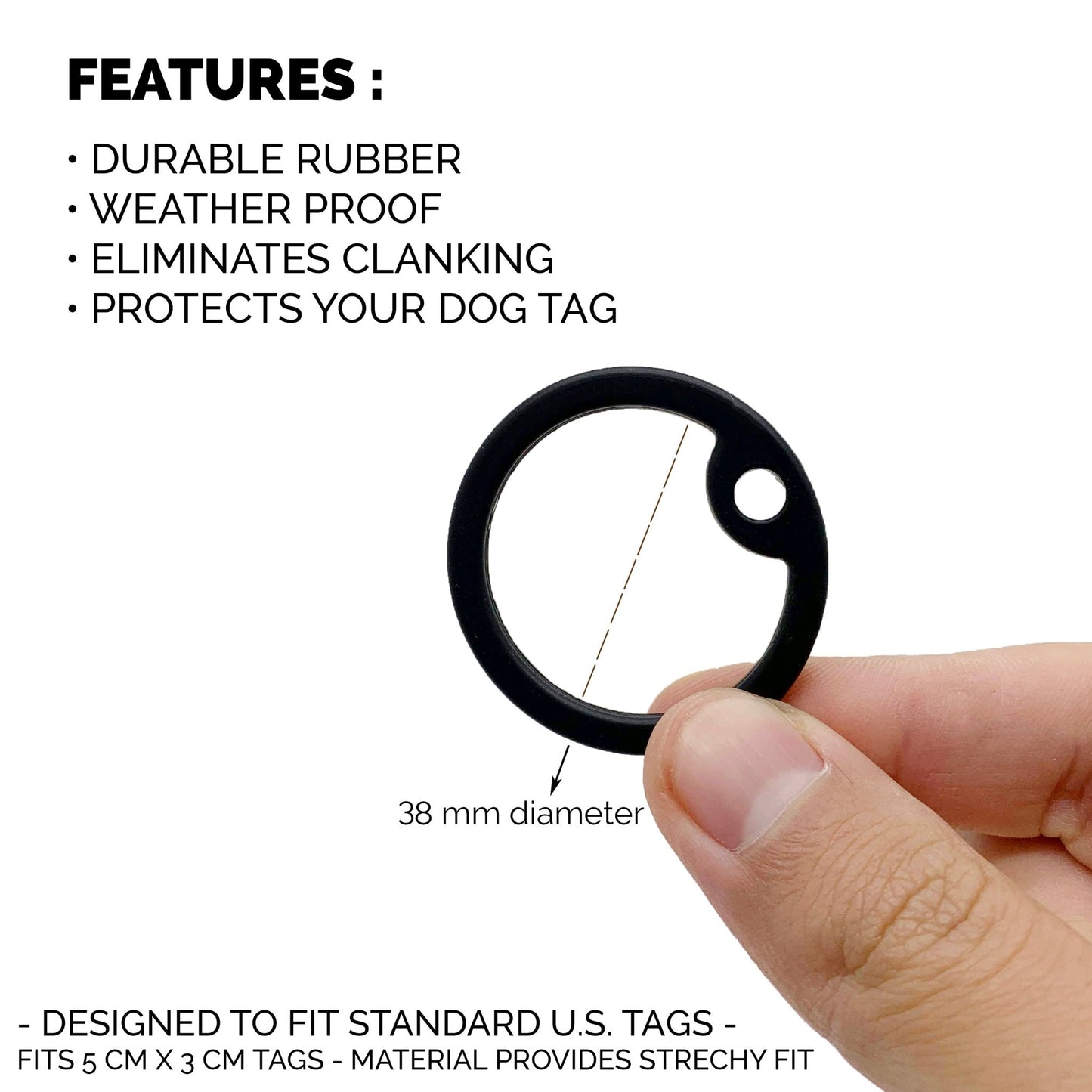 Replacement Rubber Silencers for U.S.A Military Dog Tags - TheDogTagCo