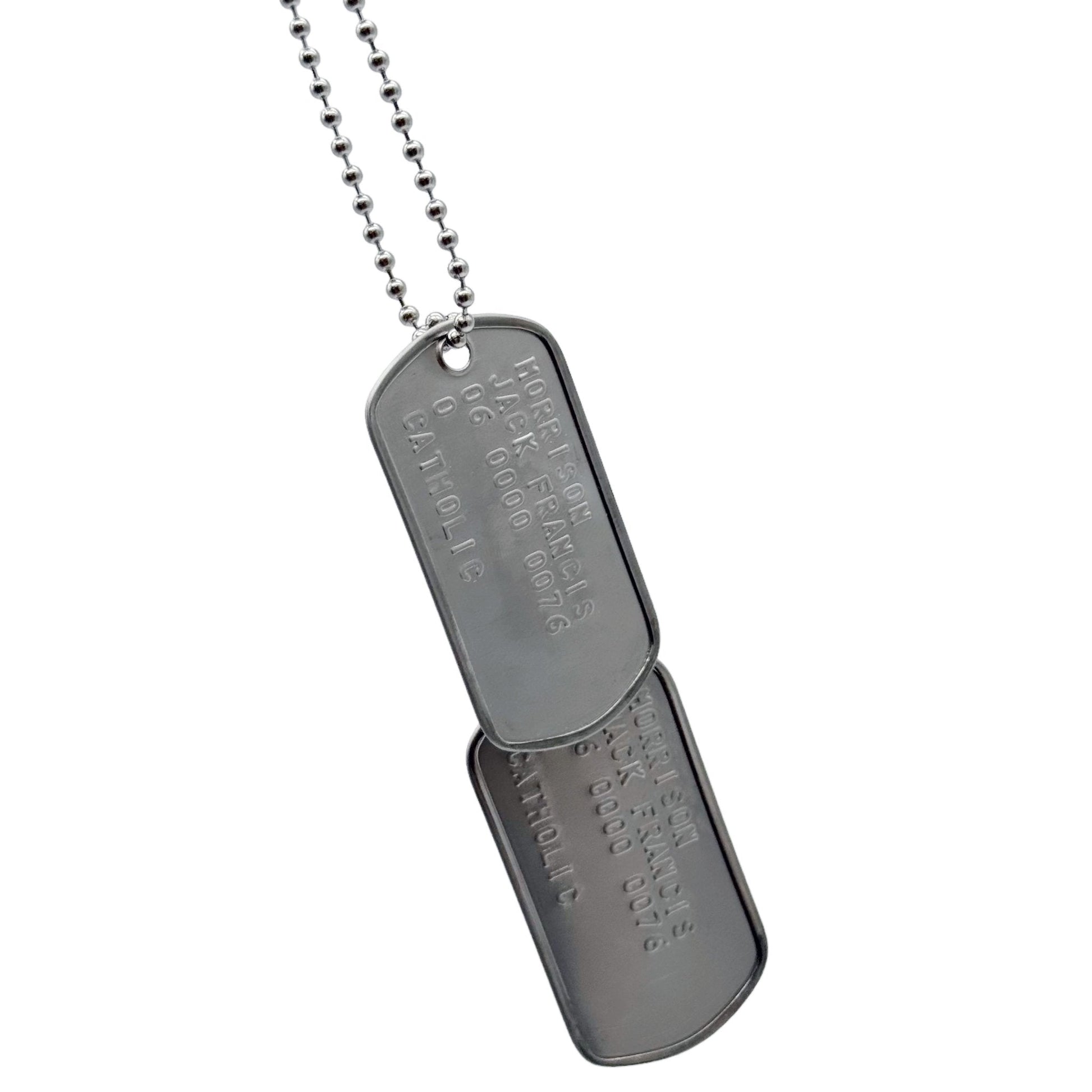 'Soldier 76' DOG TAGS Necklace - Prop Replica Stainless Steel - Chains Included - TheDogTagCo