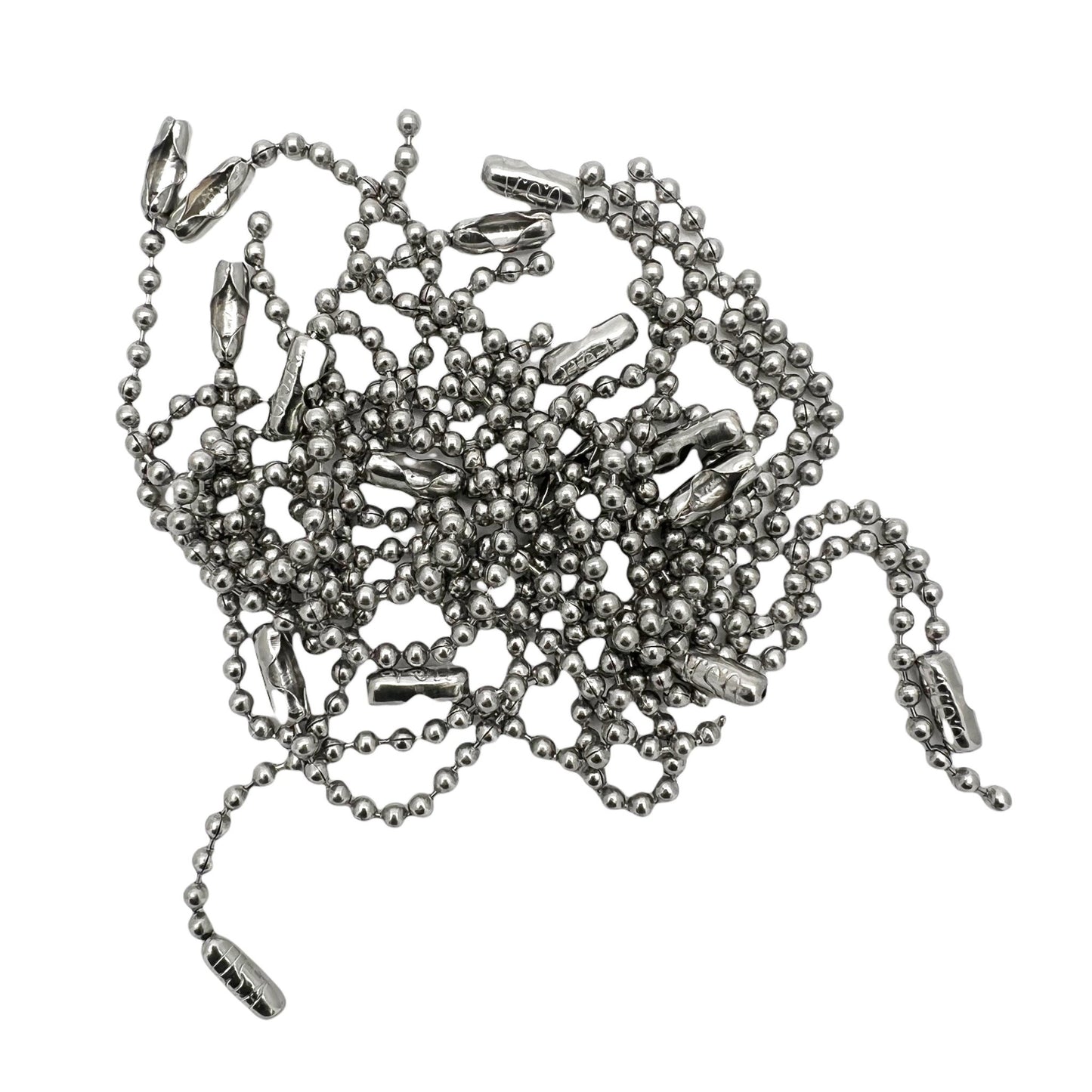 Stainless Steel Ball Chains Bead For Dog Tags Necklaces 304 Grade 4" Length (10cm) - TheDogTagCo