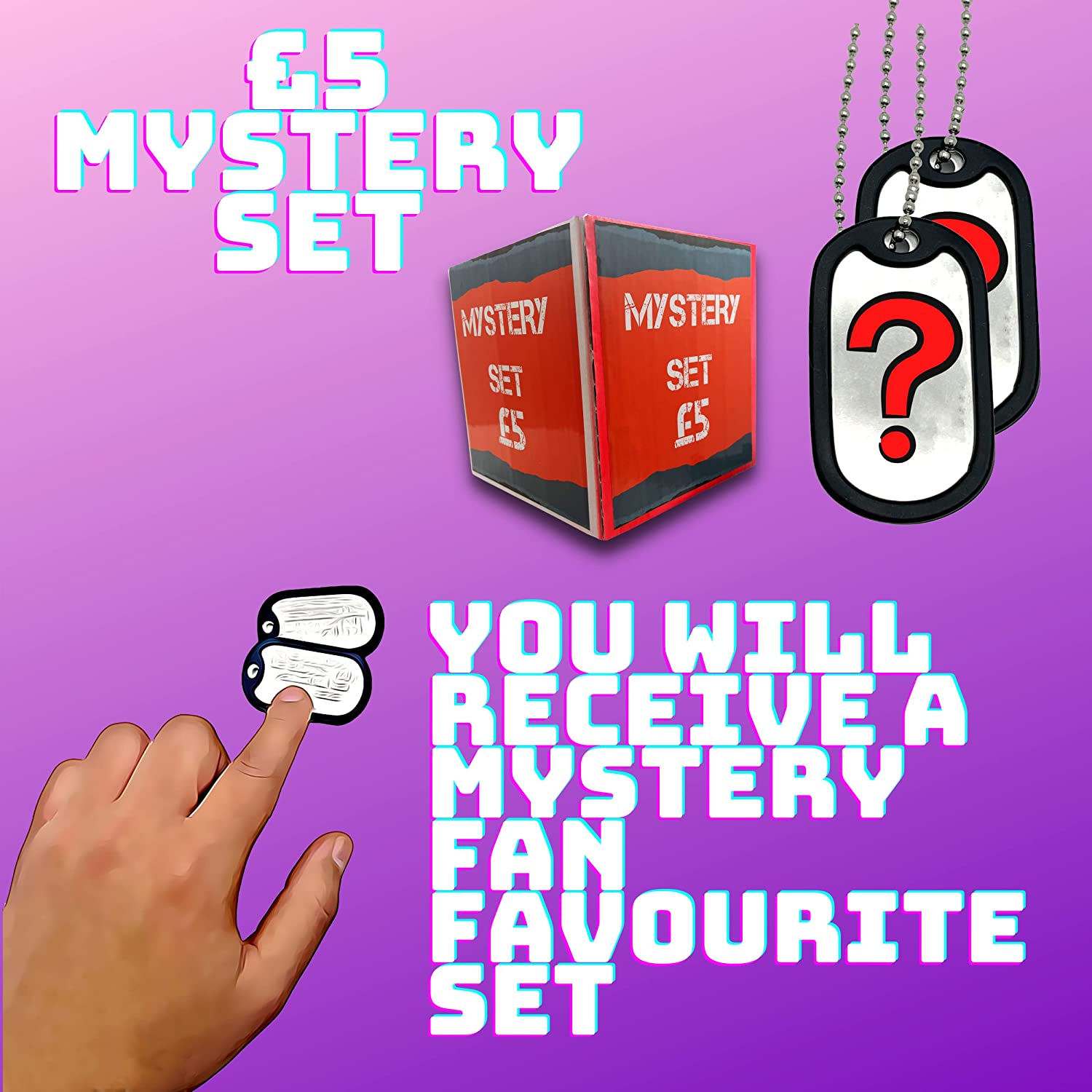 TheDogTagCo 'Mystery' Set - Try Your Luck with Our Mystery Box Set Dog Tag - TheDogTagCo
