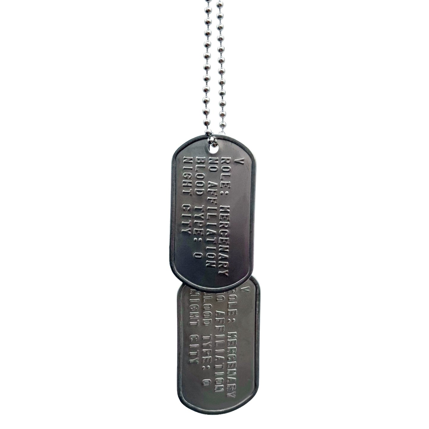 'V' 2077 US Military DOG TAGS Gaming Collectible Pendant COSPLAY Necklace - TheDogTagCo