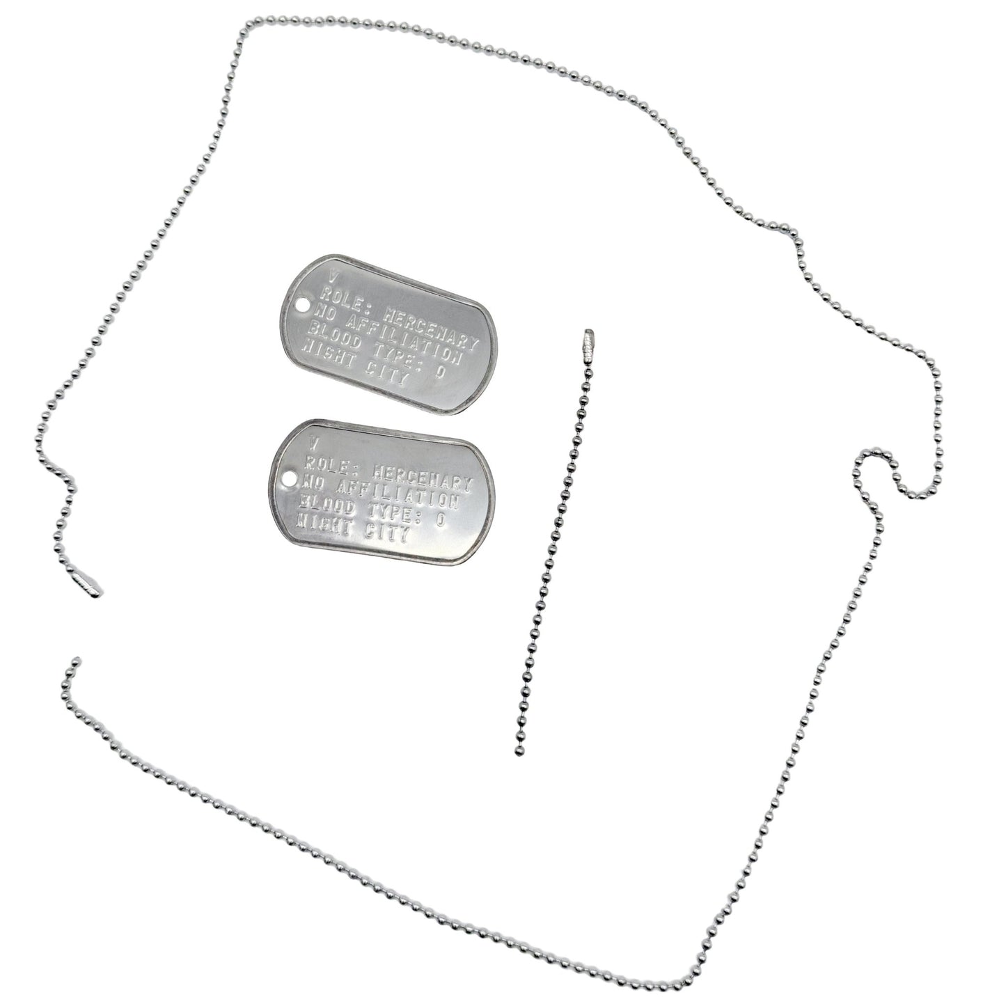 'V' 2077 US Military DOG TAGS Gaming Collectible Pendant COSPLAY Necklace - TheDogTagCo