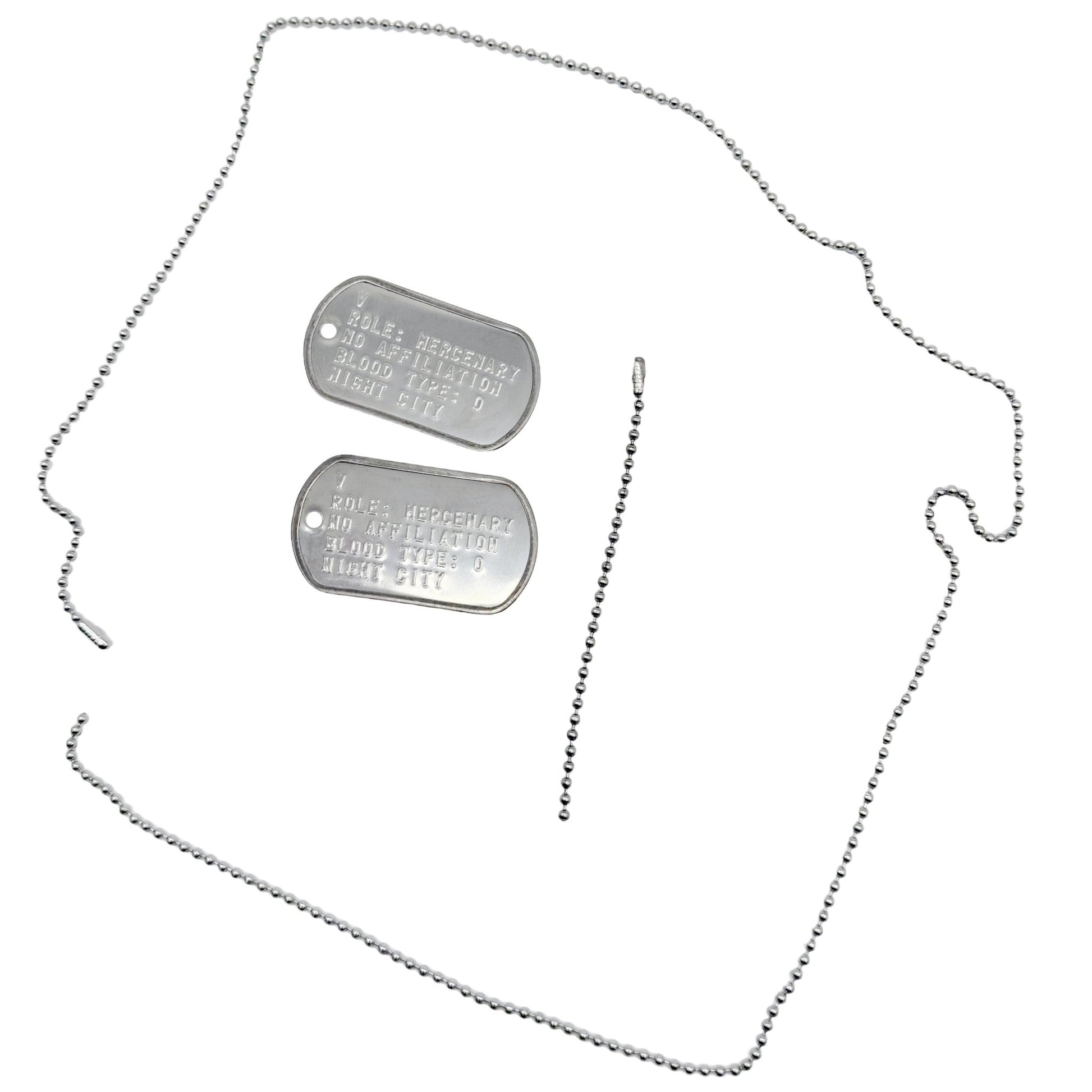 'V' 2077 US Military DOG TAGS Gaming Collectible Pendant COSPLAY Necklace - TheDogTagCo
