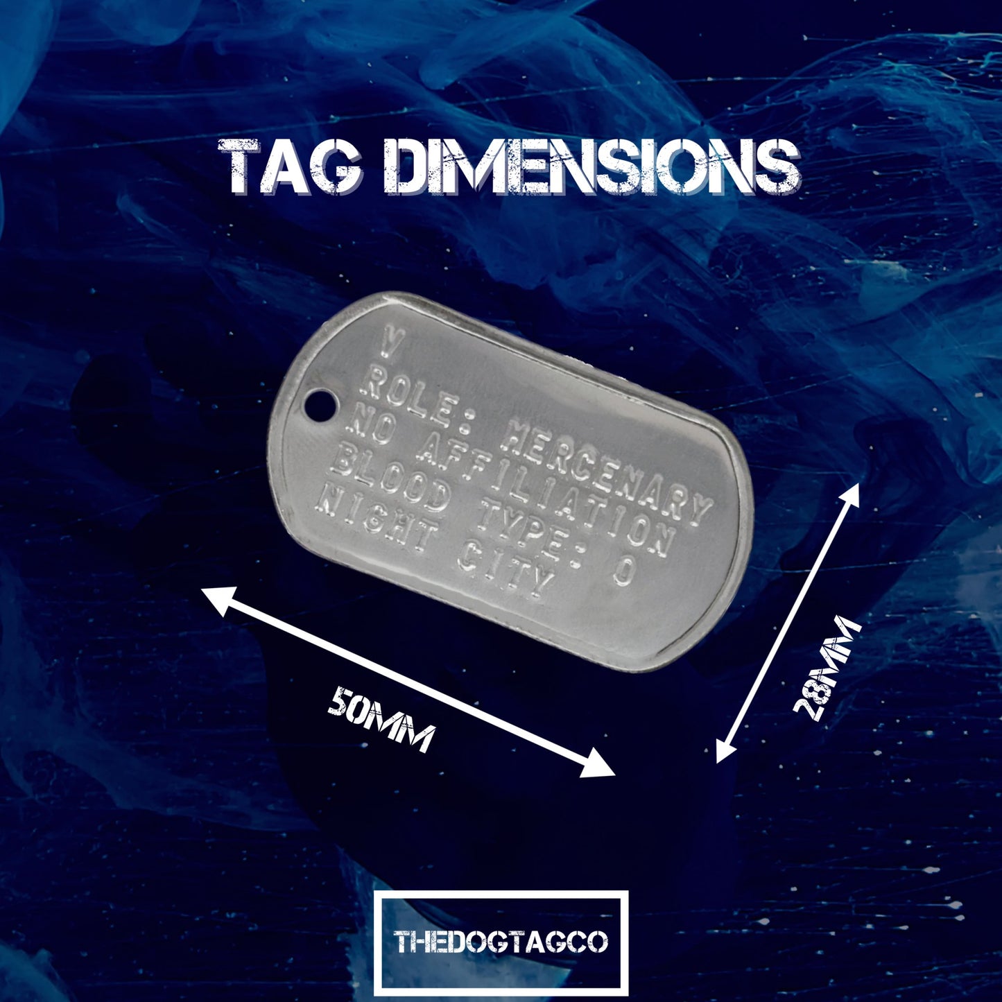 'V' 2077 US Military DOG TAGS Gaming Collectible Pendant COSPLAY Necklace - TheDogTagCo