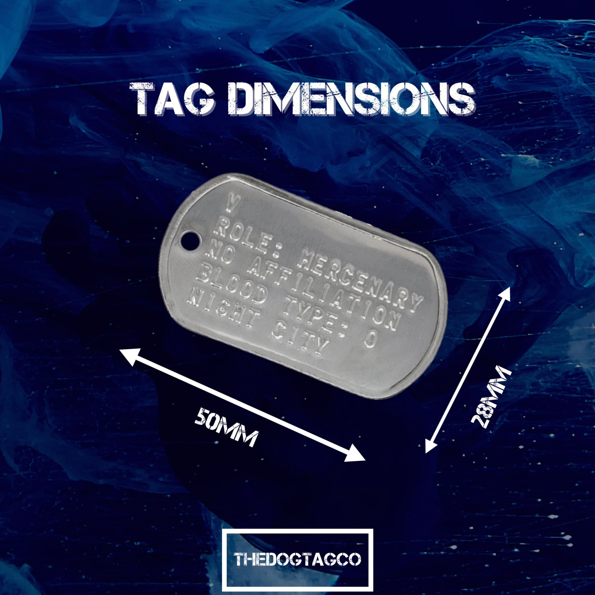 'V' 2077 US Military DOG TAGS Gaming Collectible Pendant COSPLAY Necklace - TheDogTagCo