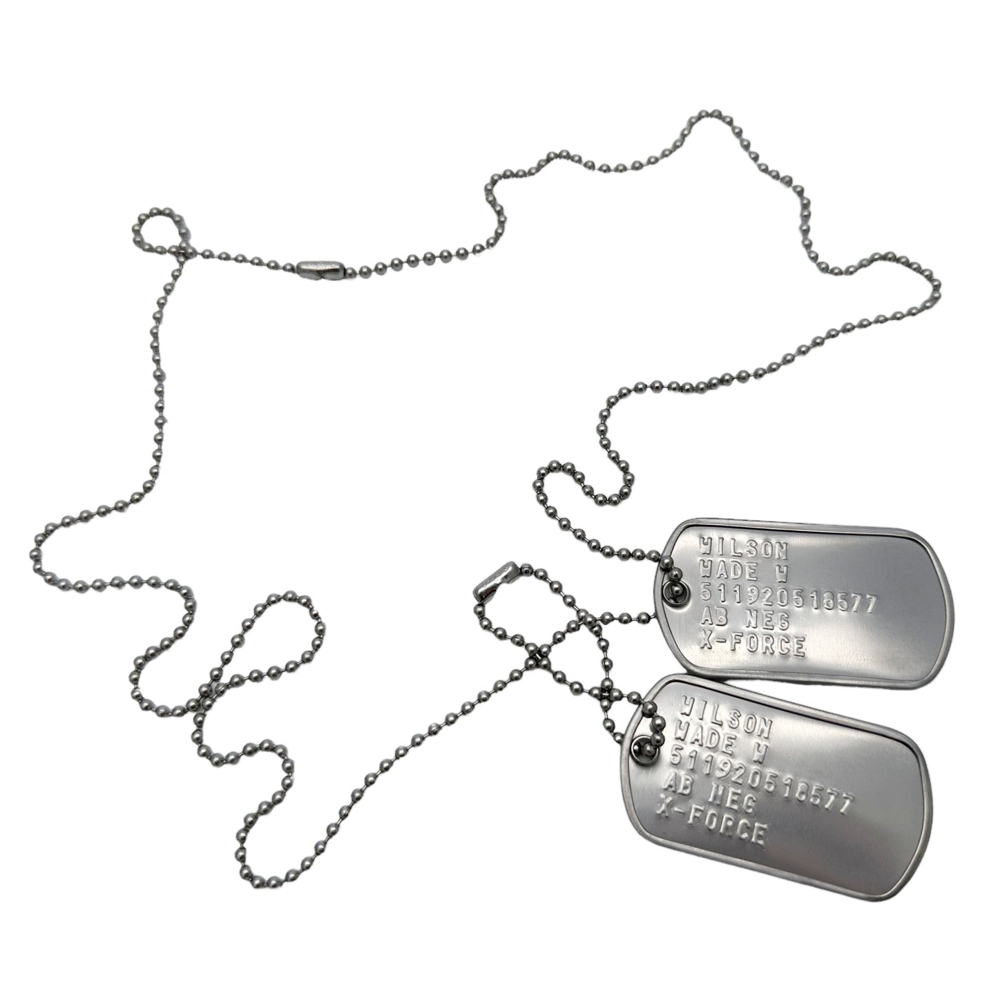 'WADE WILSON' Dog Tags - Costume Cosplay Prop Replica Military - Stainless Steel Chains Included - TheDogTagCo