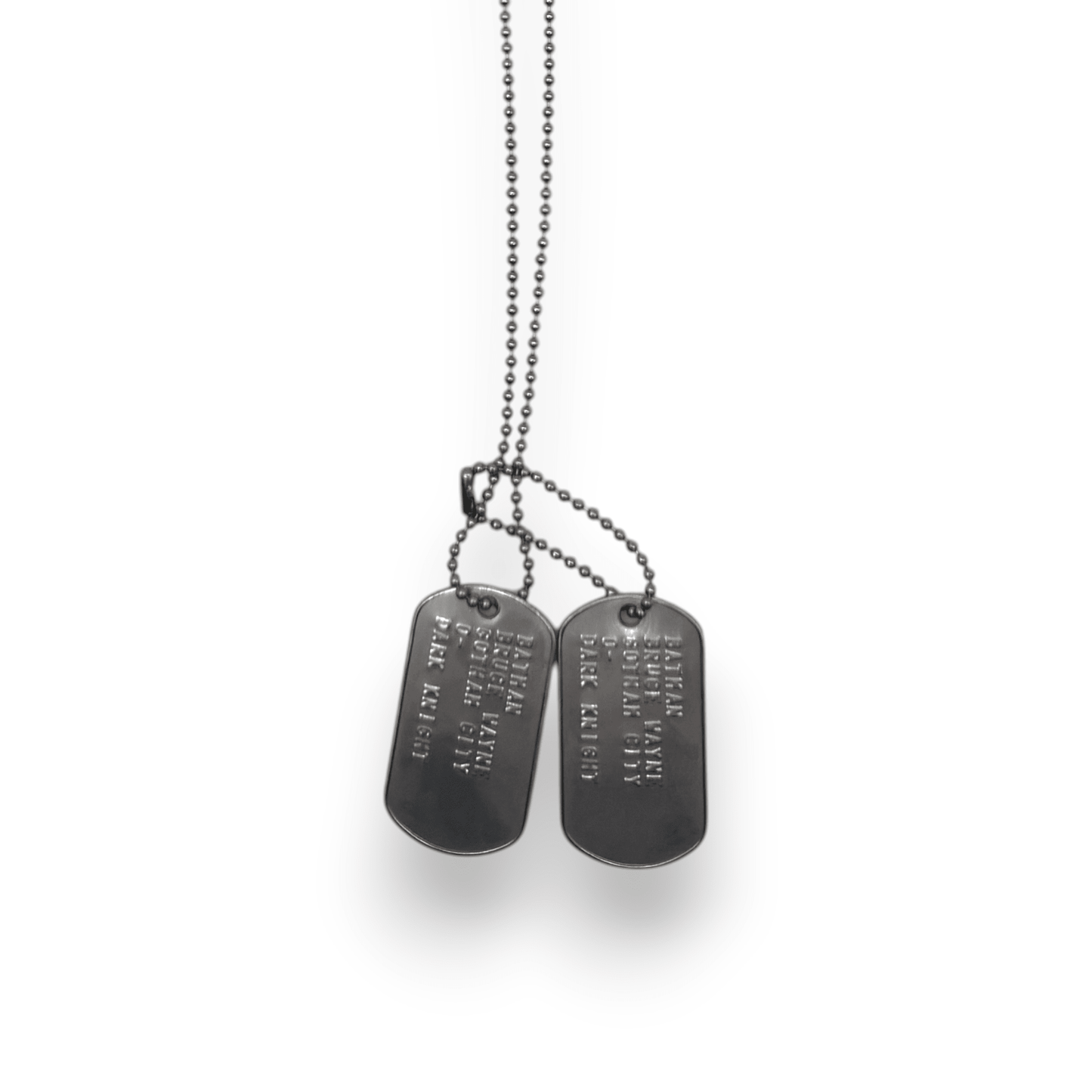 BRUCE WAYNE 'BATMAN' Dog Tags - Costume Cosplay Prop Replica Military - Stainless Steel Chains Included - TheDogTagCo