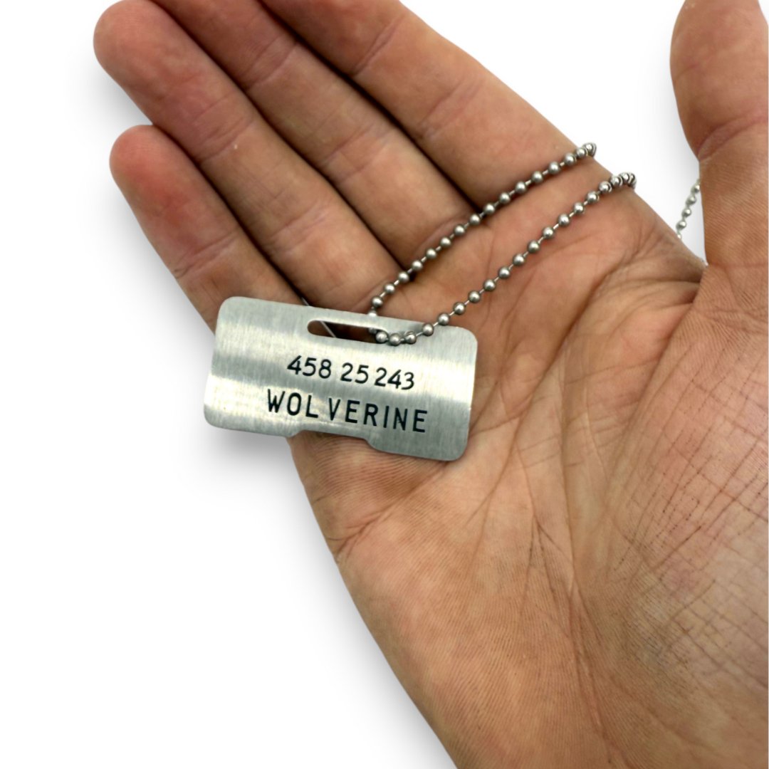 Canadian Wolverine Dog Tag Engraved Double - Sided Stainless Steel Cosplay Gift UK - TheDogTagCo