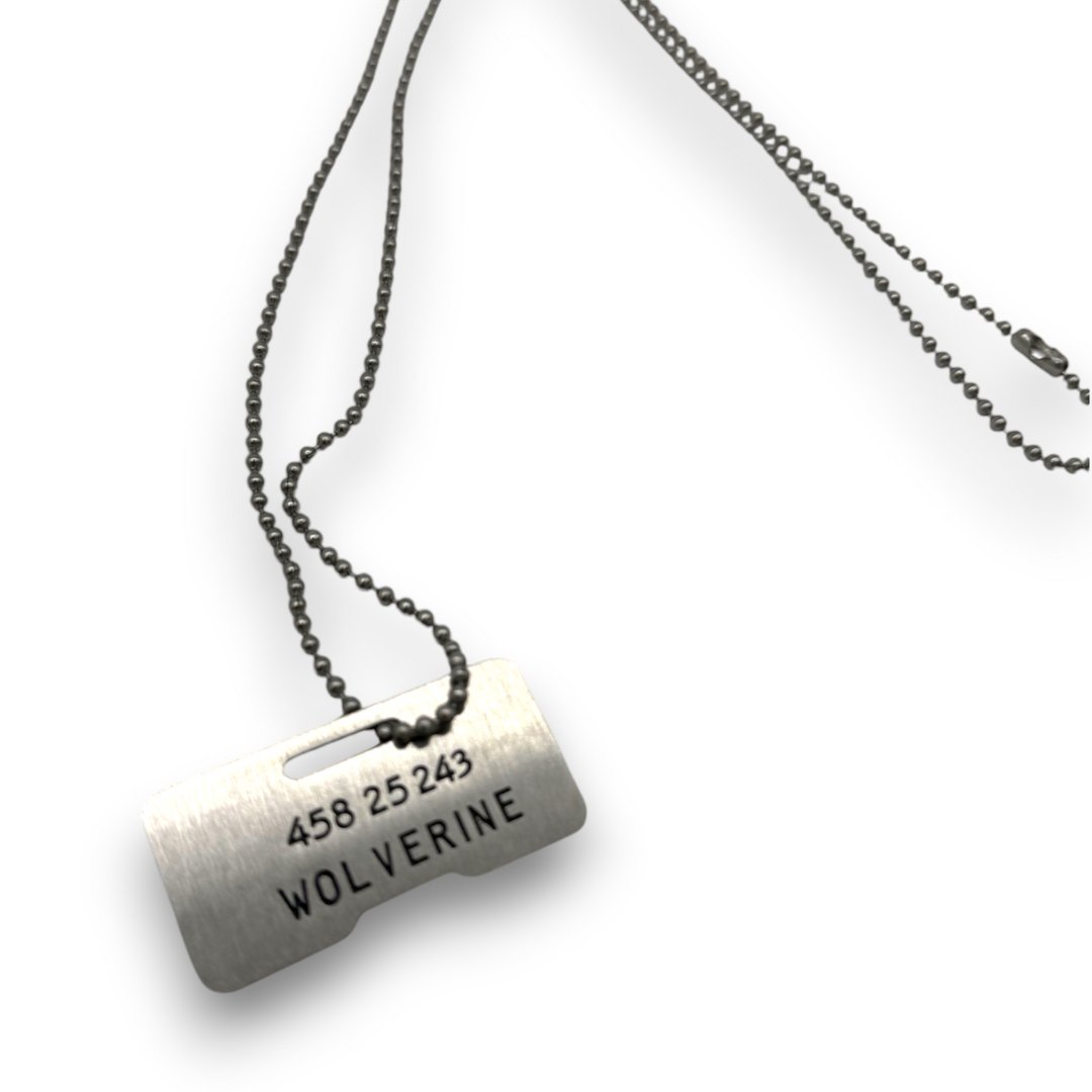 Canadian Wolverine Dog Tag Engraved Double-Sided Stainless Steel Cospl ...
