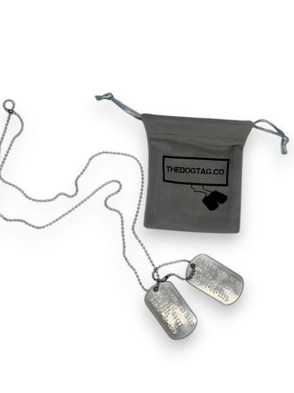 'DEAN WINCHESTER' Military Dog Tags - Cosplay Costume Prop Replica - Stainless Steel Chains Included (Copy) - TheDogTagCo