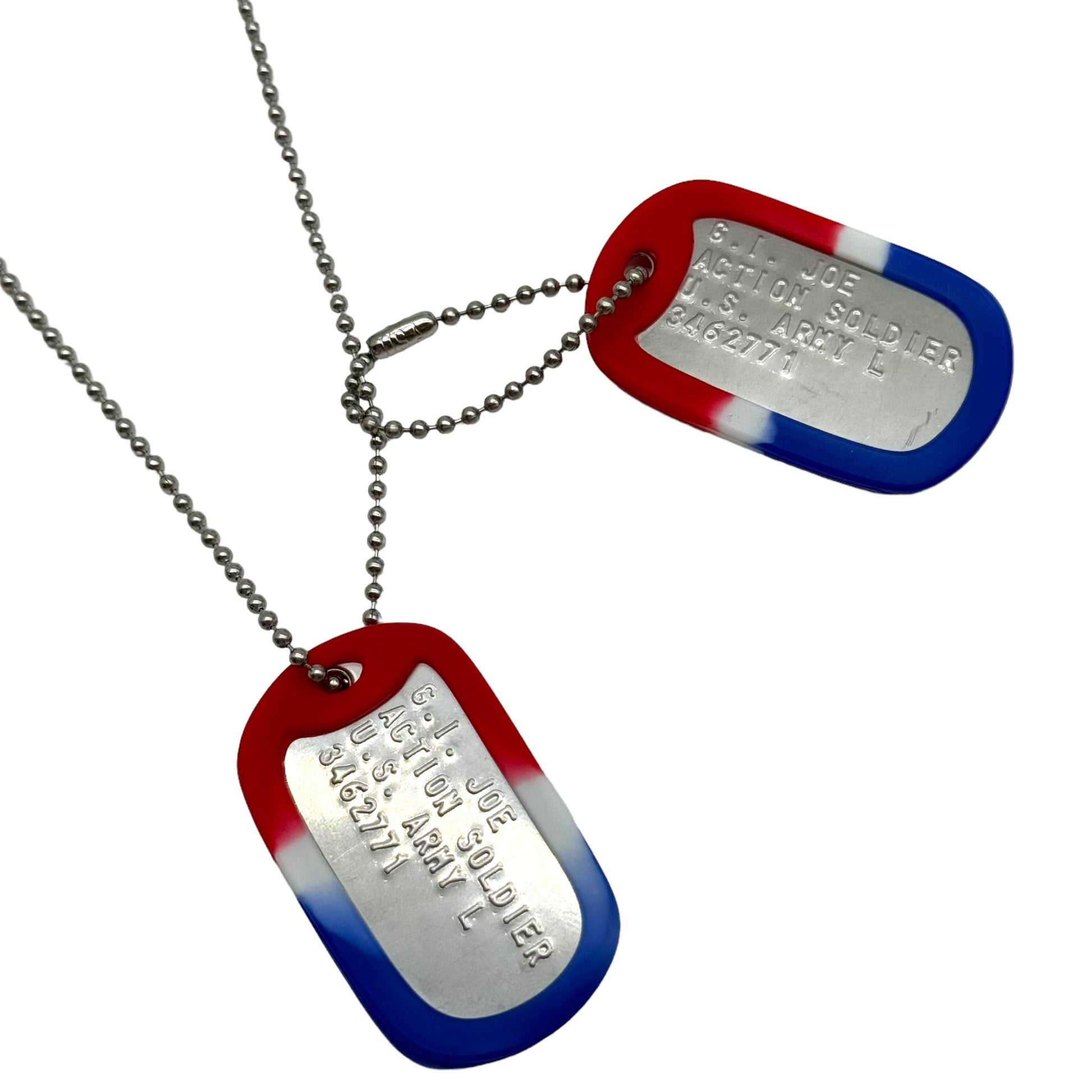 'G.I. JOE' Military Dog Tags - Cosplay Costume Prop Replica - Stainless Steel Chains Included - TheDogTagCo