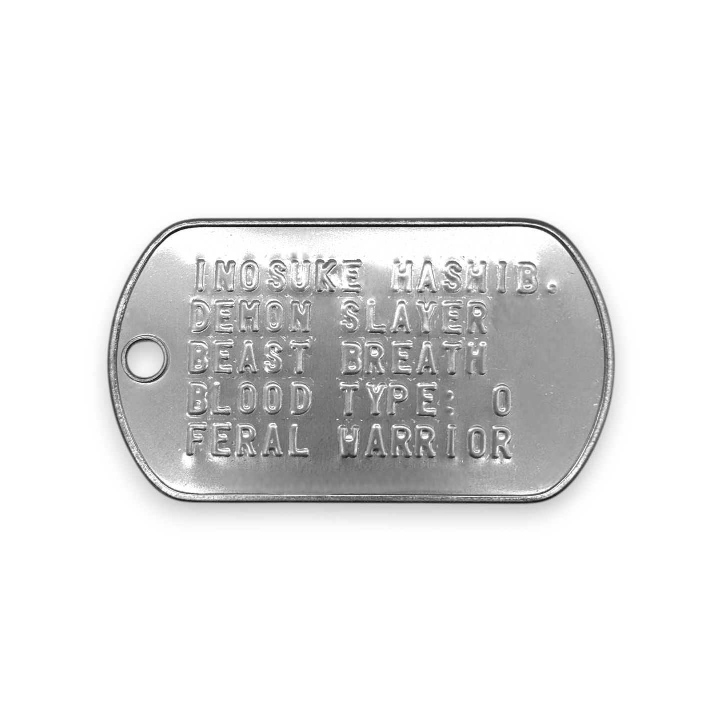 'INOSUKE HASHIBIRA' Dog Tags - Costume Cosplay Prop Replica Military - Stainless Steel Chains Included - TheDogTagCo