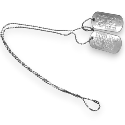 'INOSUKE HASHIBIRA' Dog Tags - Costume Cosplay Prop Replica Military - Stainless Steel Chains Included - TheDogTagCo