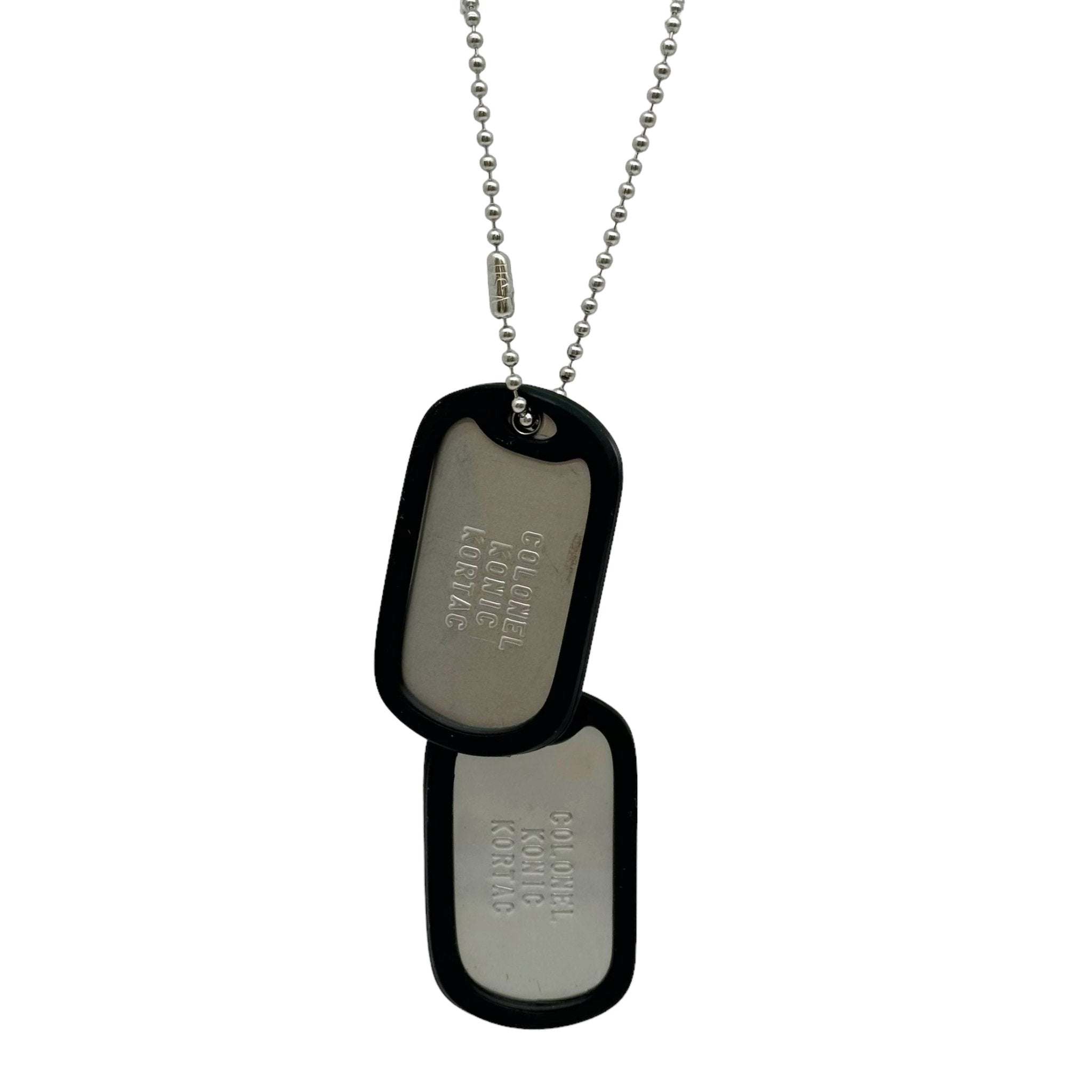 KONIC KORTAC Military Dog Tags Cosplay Costume Prop Replica Stai TheDogTagCo