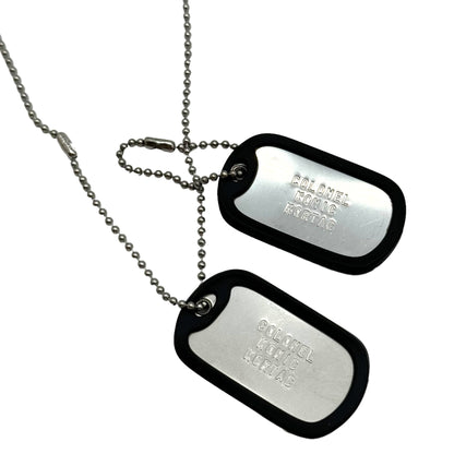 'KONIC KORTAC' Military Dog Tags - Cosplay Costume Prop Replica - Stainless Steel Chains Included - TheDogTagCo