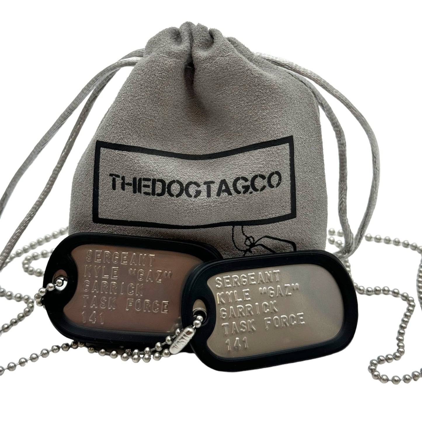'KYLE GAZ GARRICK' Military Dog Tags - Cosplay Costume Prop Replica - Stainless Steel Chains Included - TheDogTagCo