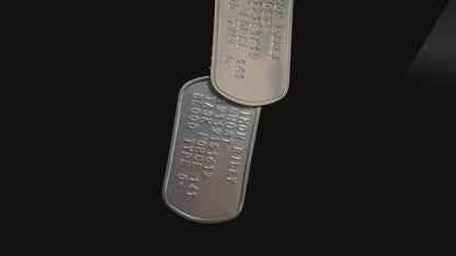 Simon 'Ghost' Riley US Military Dog Tags - Detailed Replica Collector Inspired Set