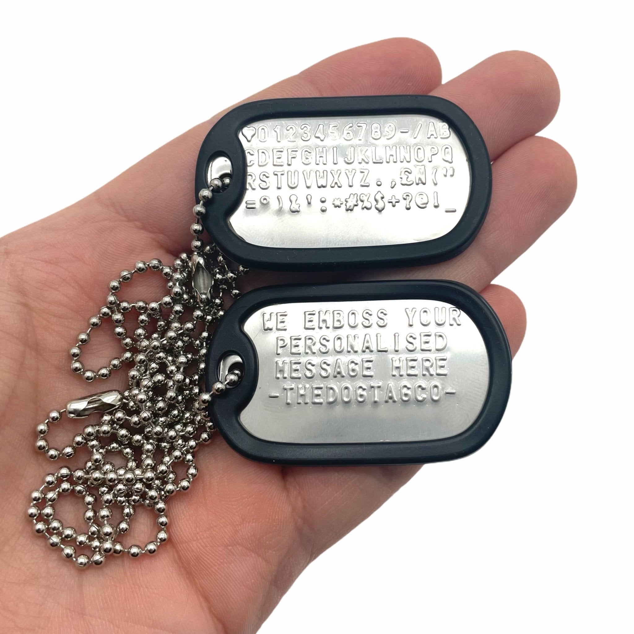 Military grade outlet dog tags