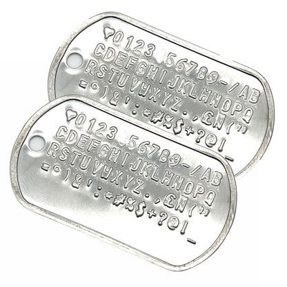 Authentic Personalised US Military Embossed Stainless Steel Dog Tags Pair Set - 1975 To Present Day - TheDogTagCo