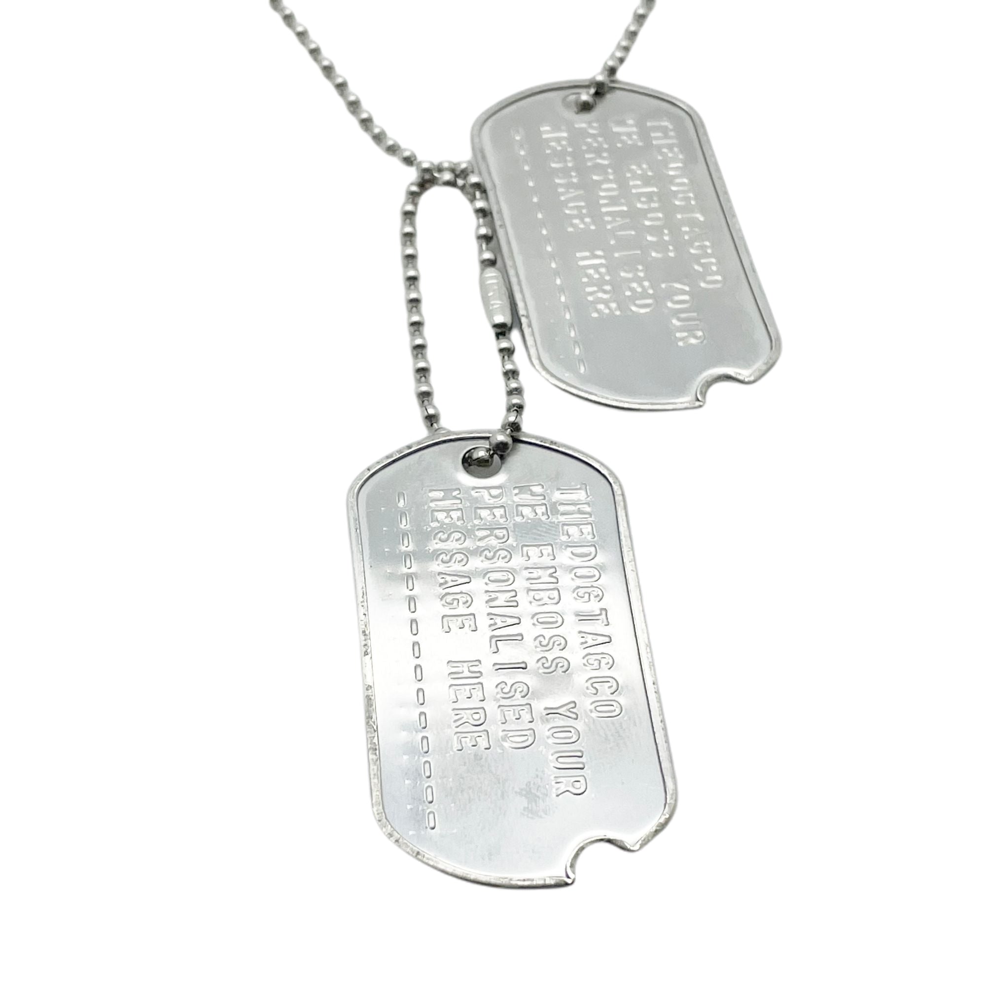 Personalised US Military Embossed Stainless Steel Dog Tags WW2