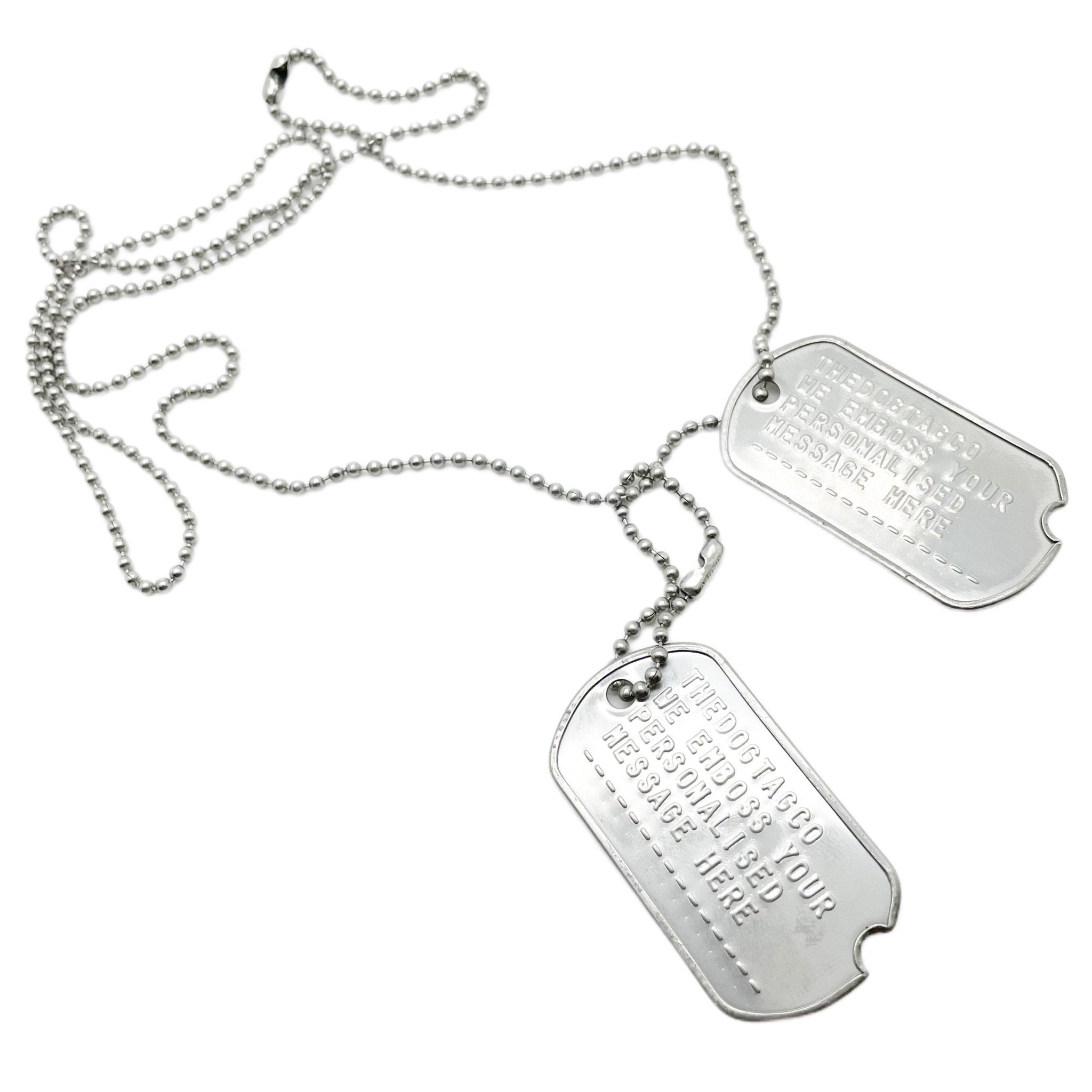 Engraved outlet military tags
