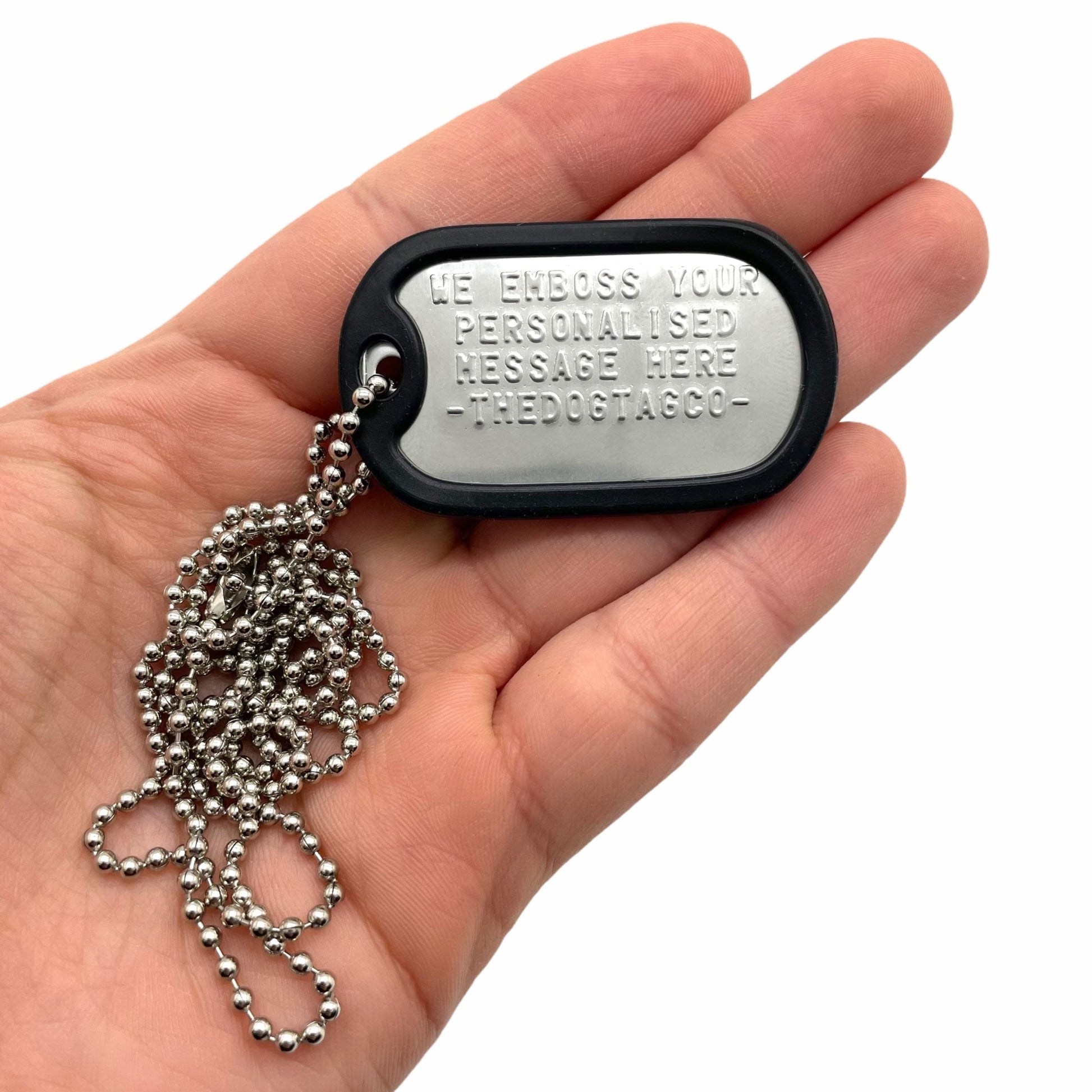 Authentic Personalised US Military Embossed Stainless Steel Dog Tags Pair  Set - WW2 - pre 1965 Exact Replica, TheDogTagCo