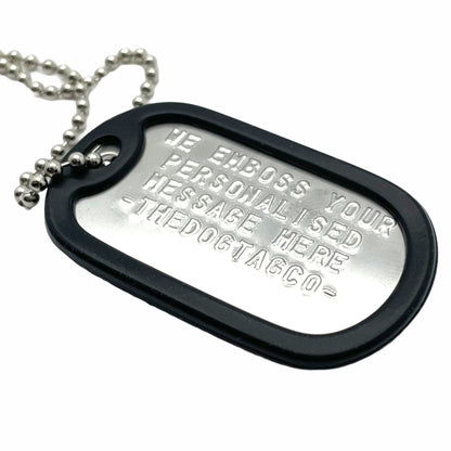 Authentic Personalised US Military Embossed Stainless Steel Dog Tags Single Set - 1975 To Present Day - TheDogTagCo