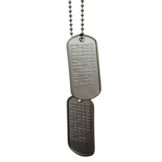 'COMMANDER SHEPARD' Inspired US Military DOG TAGS- Collector's Pendant Necklace - TheDogTagCo